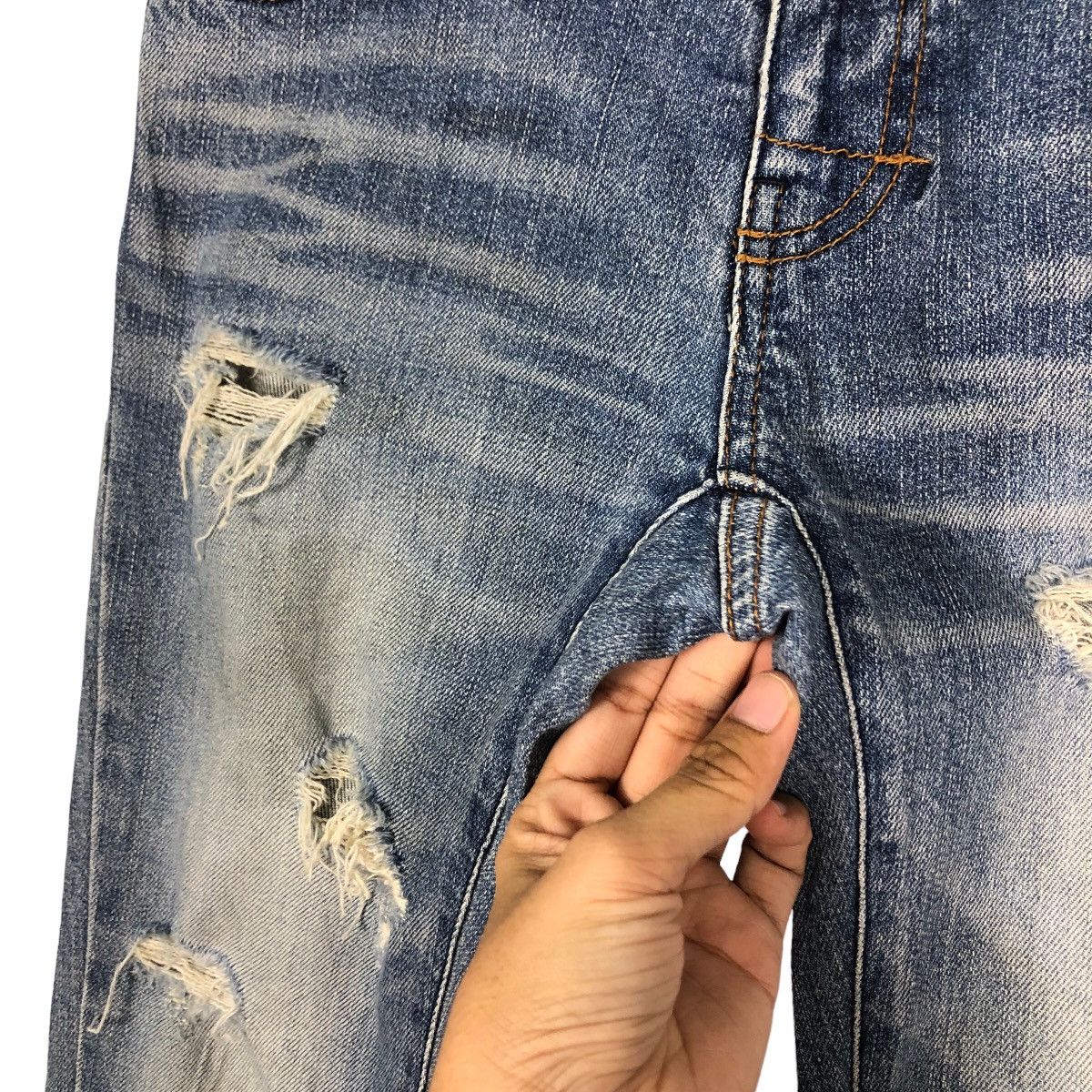 Hysteric Glamour 🔥SKINY CUT FLARE DENIM JEANS TORNADO MART JAPAN MADE Size US 28 / EU 44 - 15 Thumbnail