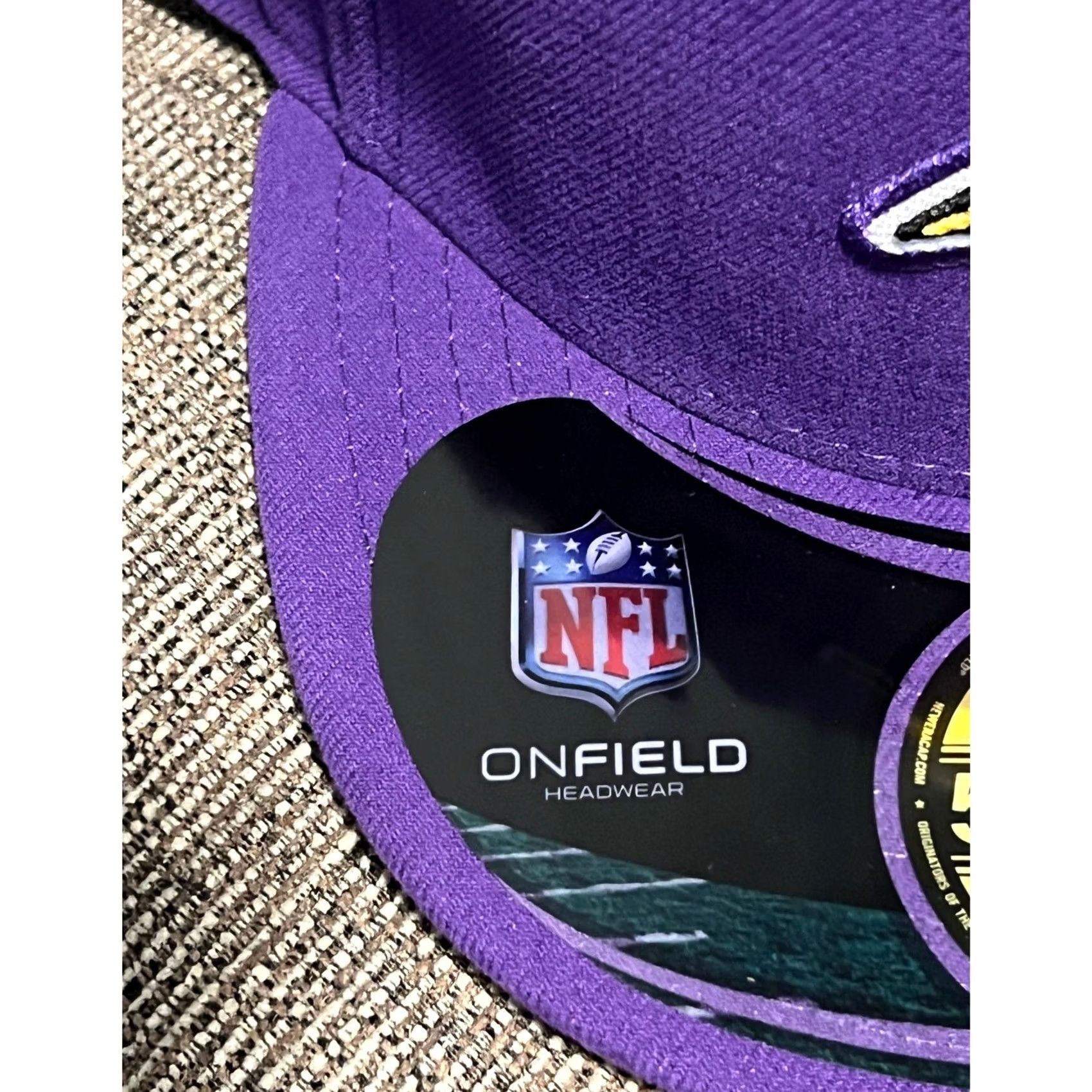 New Era New Era Minnesota Vikings Hat Mens 7 5/8 Purple NFL On-Field 59FIFTY Fitted Cap Size ONE SIZE - 7 Thumbnail