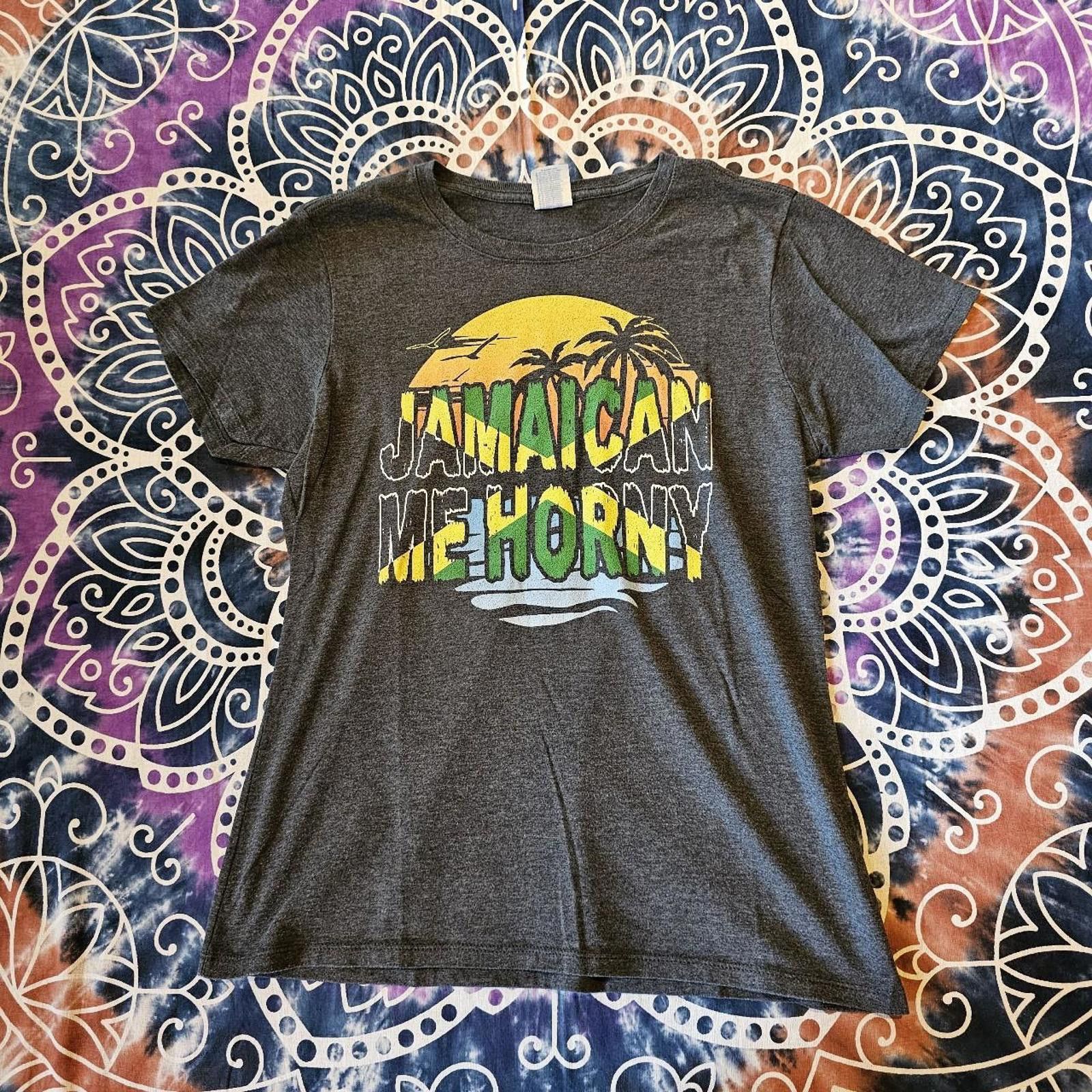 Designer Women's Jamaican Me Horny T-shirt Size L / US 10 / IT 46 - 1 Thumbnail