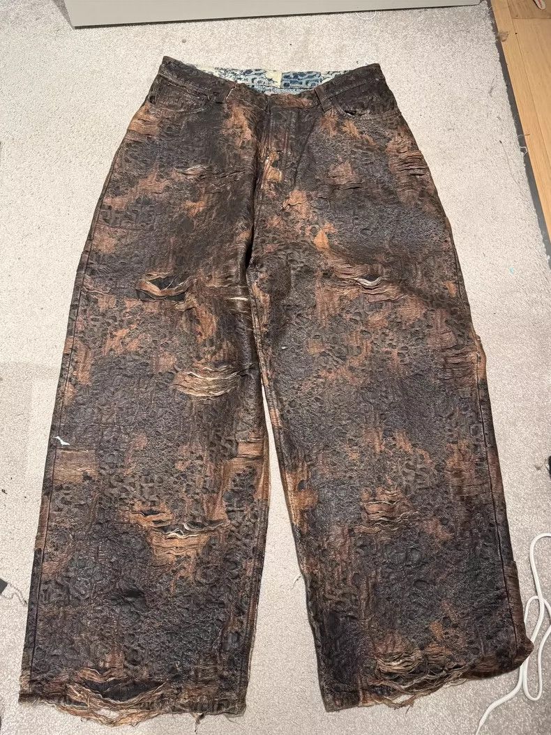 Balenciaga Acne Studios Baggy Pants with Unique Design- DMC Size US 32 / EU 48 - 1 Thumbnail