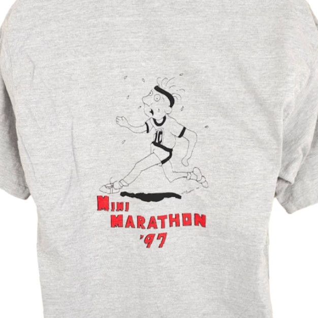 Vintage VINTAGE Mini Marathon T Shirt Mens Size Medium 90s Union Texas Pakistan Karachi Gray Cotton Crew Neck Short Sleeve Graphic Tee Size US M / EU 48-50 / 2 - 2 Thumbnail