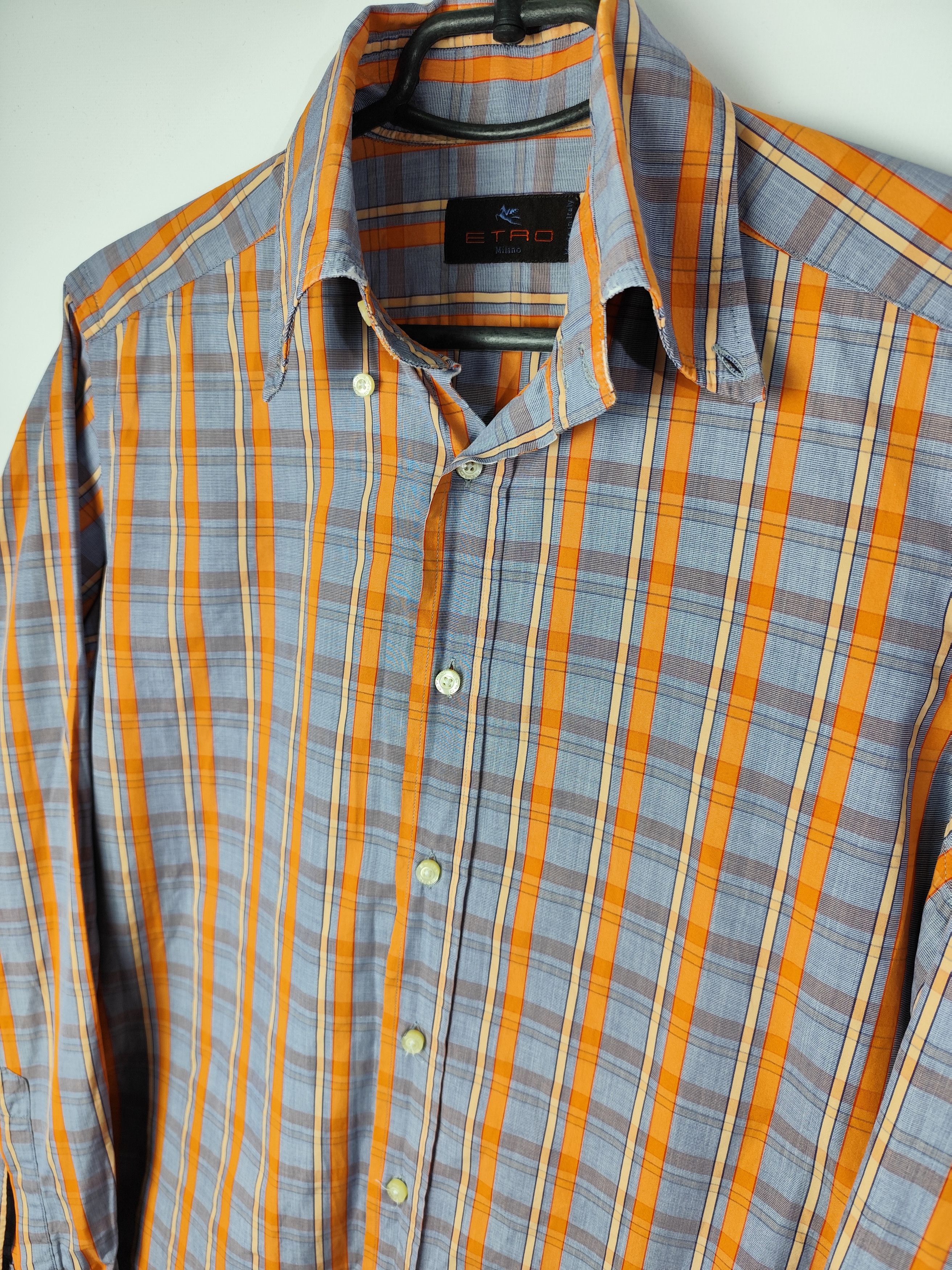 Etro Vintage luxury Italian designer Etro Button Down Shirt Sz 38 Size US M / EU 48-50 / 2 - 2 Thumbnail