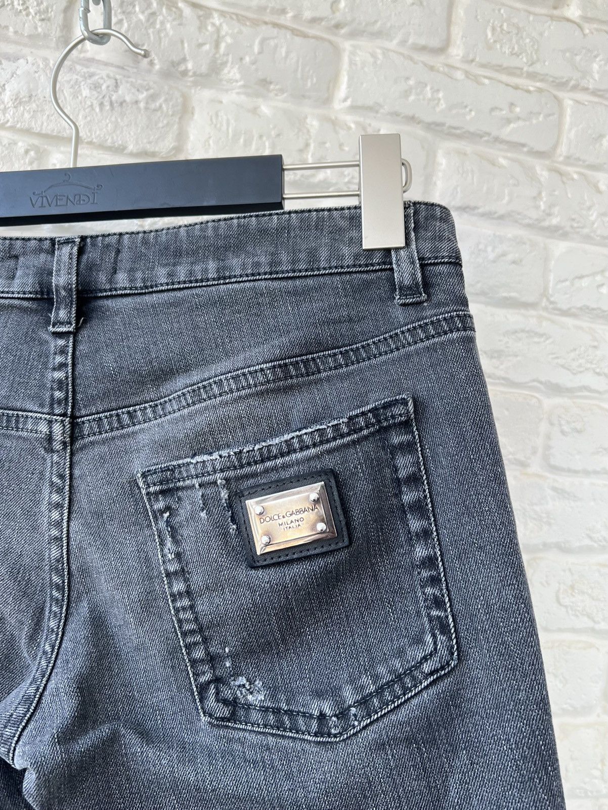 Dolce & Gabbana Dolce&Gabbana Black Logo Denim Slim Jeans Size 26" / US 2 / IT 38 - 4 Thumbnail