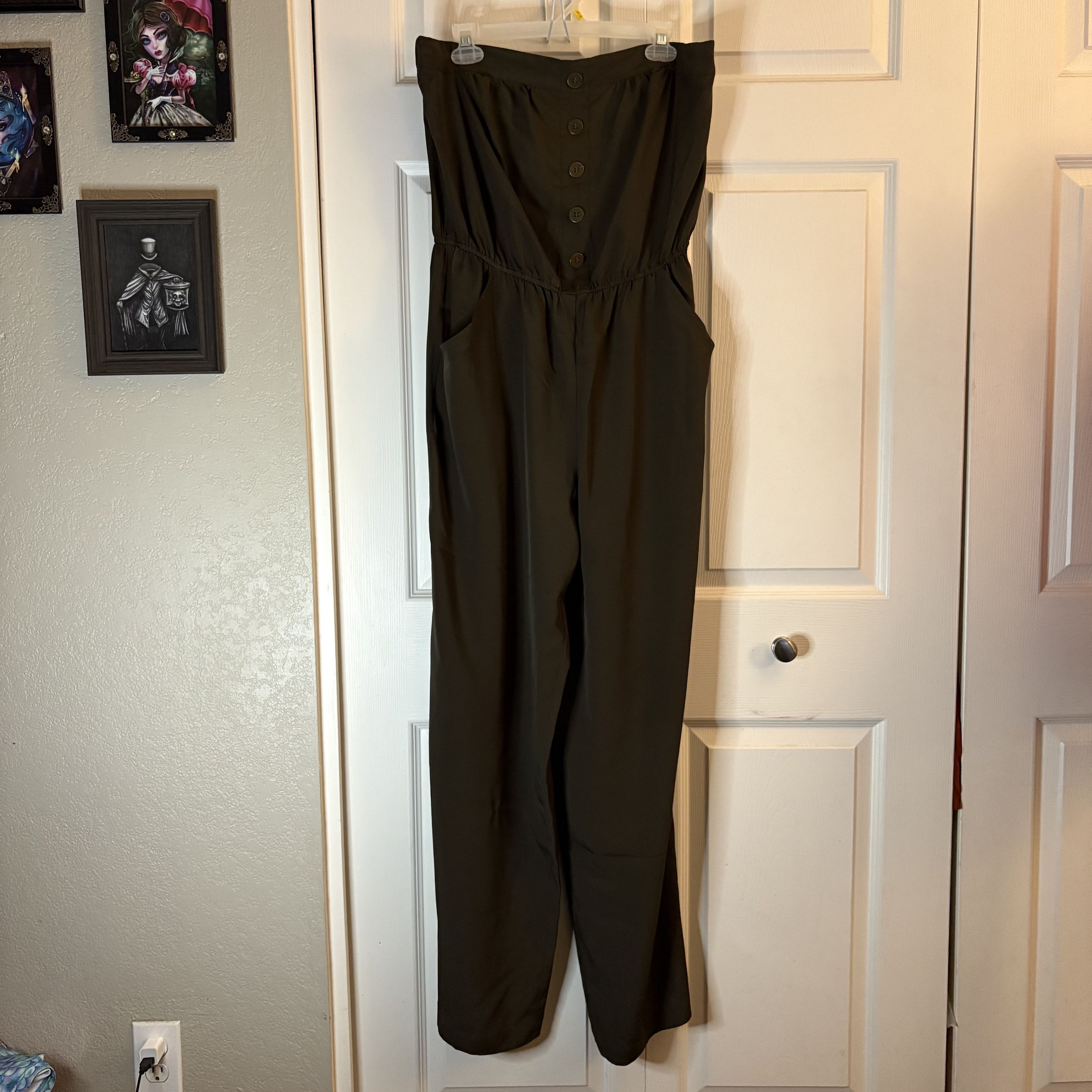 Other Walter by Walter Baker Olive Jumpsuit size L Size 32" / US 10 / IT 46 - 1 Thumbnail