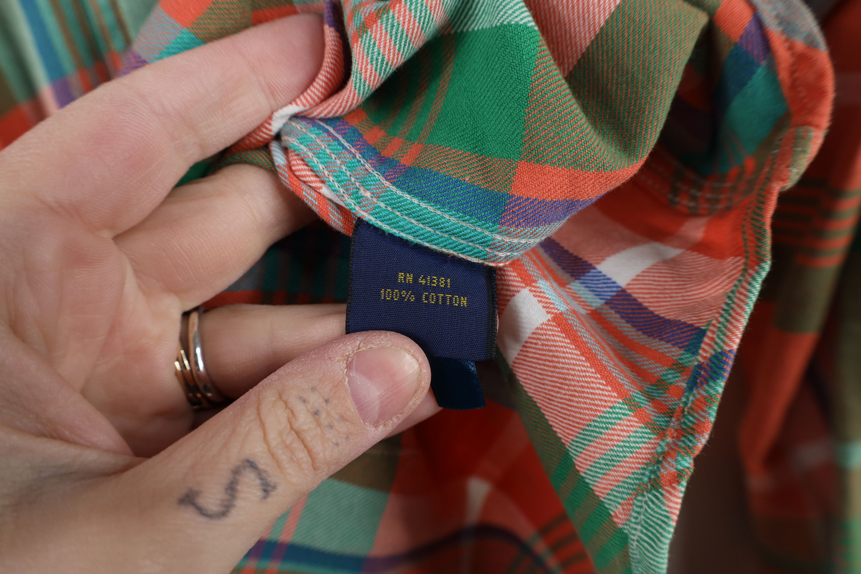 Ralph Lauren × Vintage Vintage Ralph Lauren Custom Flannel Collared Button Shirt Size US L / EU 52-54 / 3 - 4 Thumbnail