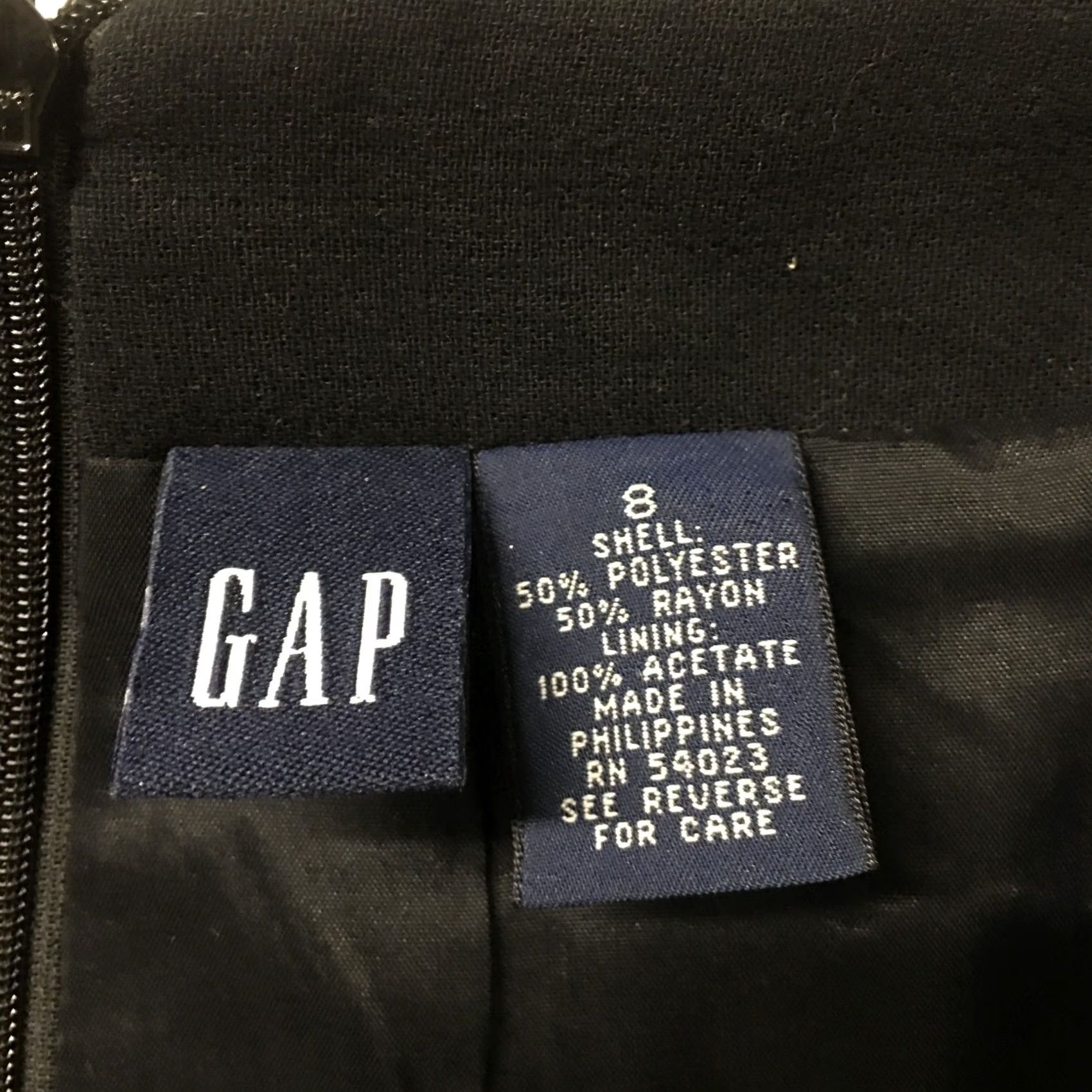 Gap GAP Side Slit Pencil Straight Skirt Womens 8 Black Flat Front Zip Back Casual Size 30" / US 8 / IT 44 - 7 Thumbnail