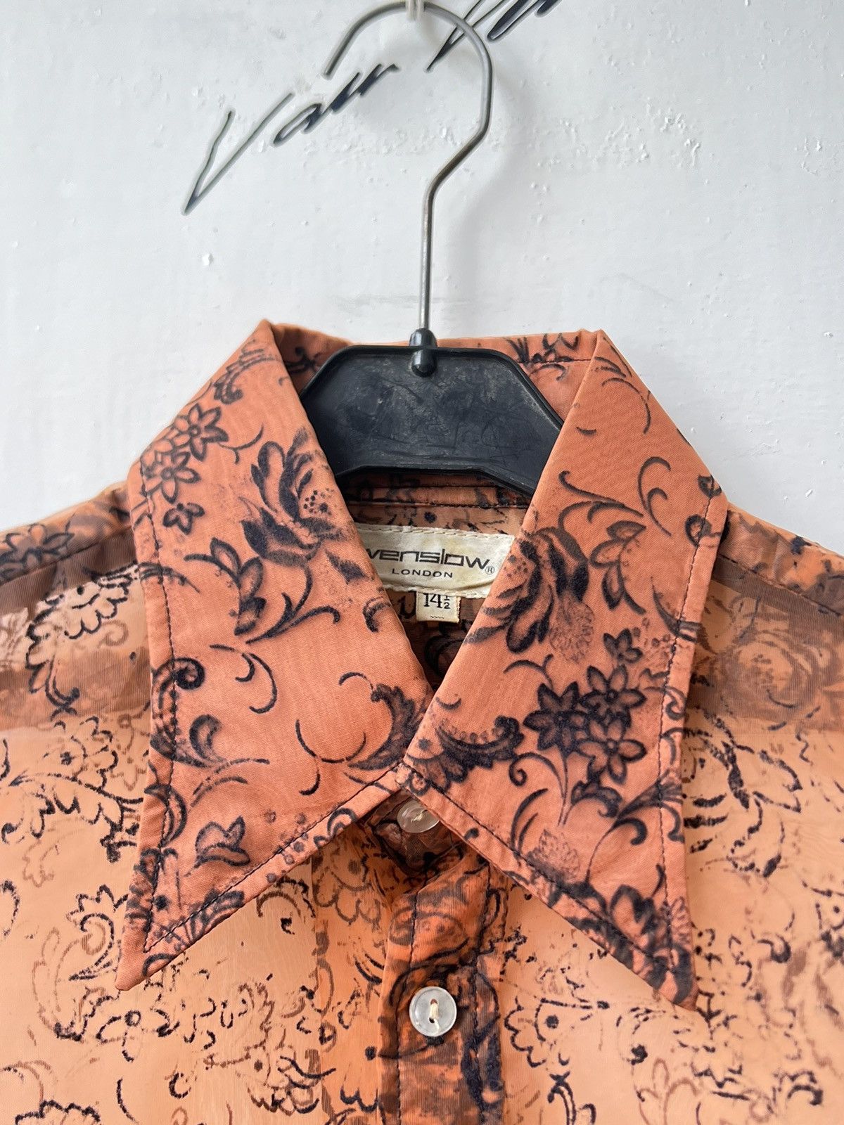 Vintage WENSLOW London Flower Motive Mesh Shirt Size US XS / EU 42 / 0 - 11 Thumbnail