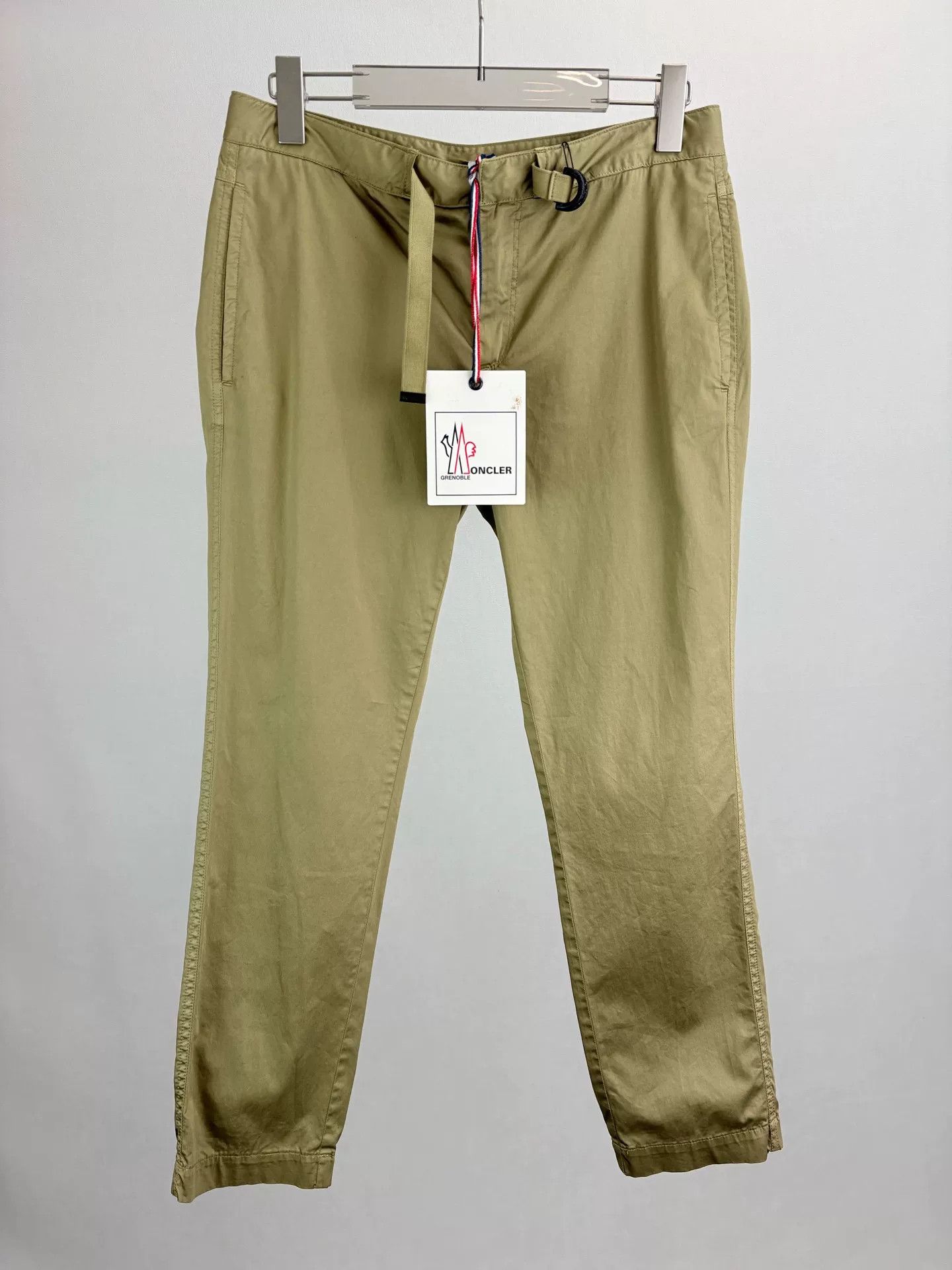 Moncler Moncler Grenoble Khaki Cotton Casual Pants US 26 Size US 26 / EU 42 - 1 Thumbnail