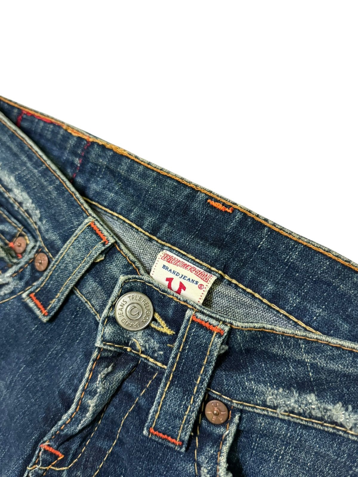 True Religion Flared TRUE RELIGION Distressed Low Rise Bootcut Size US 27 - 7 Thumbnail