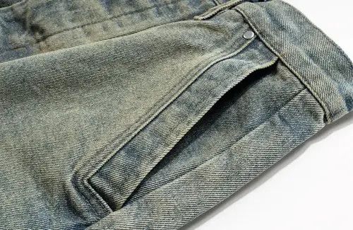 VIBE Vintage street hip-hop washed and faded micro flare jeans Size US 33 - 8 Thumbnail