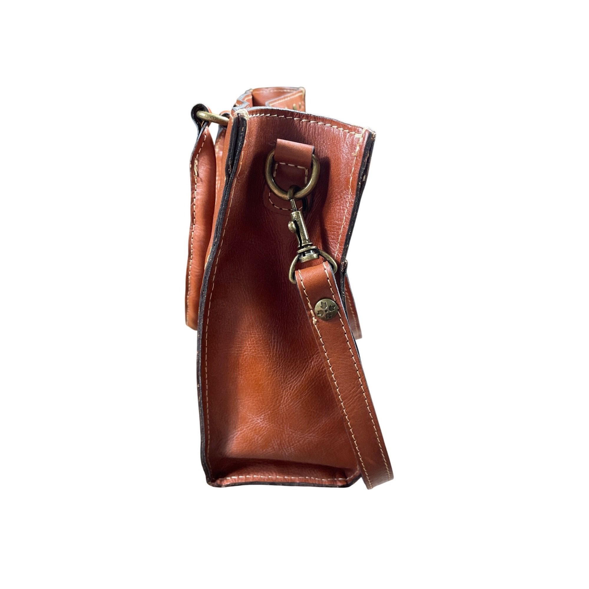 Patricia Nash Patricia Nash Womens Brown Italian Leather Handbag Shoulder Size ONE SIZE - 10 Thumbnail
