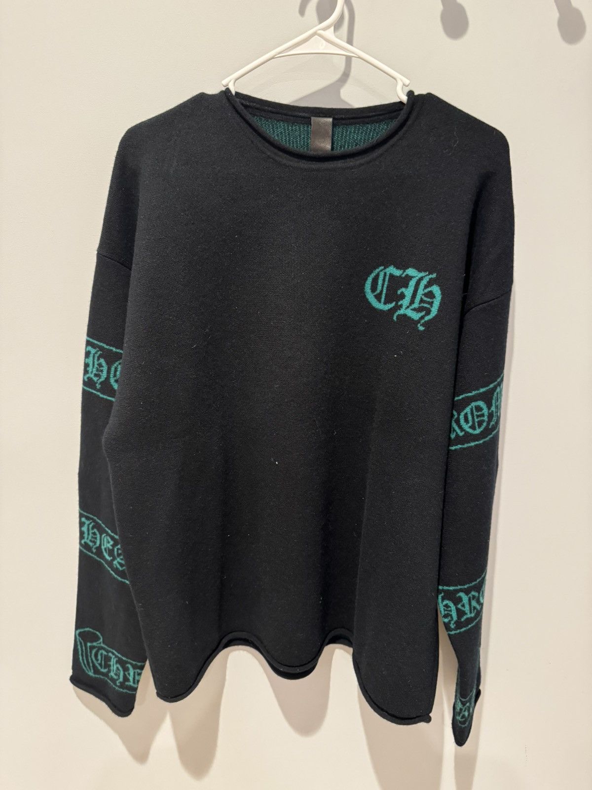 Chrome Hearts Cashmere Black/Green Chrome Hearts Sweater Size US L / EU 52-54 / 3 - 1 Thumbnail