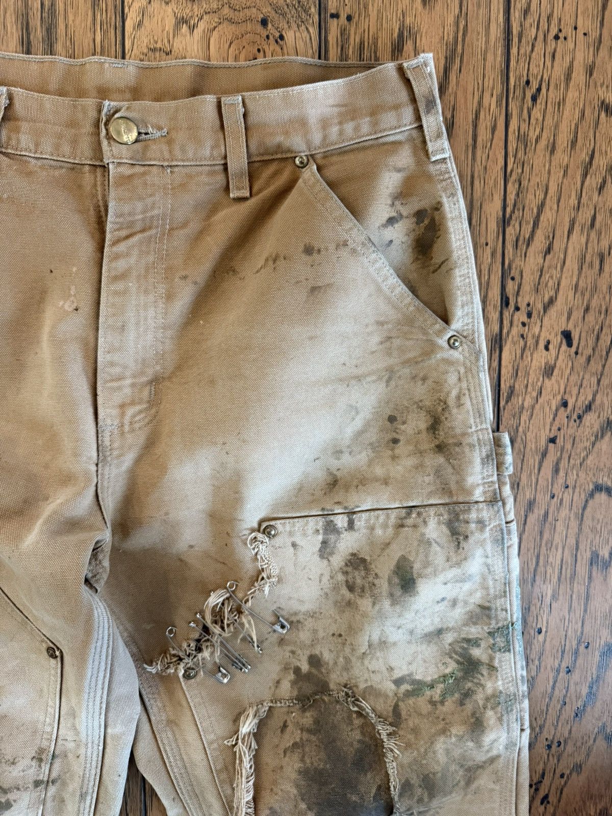 Carhartt Vintage 90s Destroyed Carhartt Double Knee Size US 30 / EU 46 - 3 Thumbnail