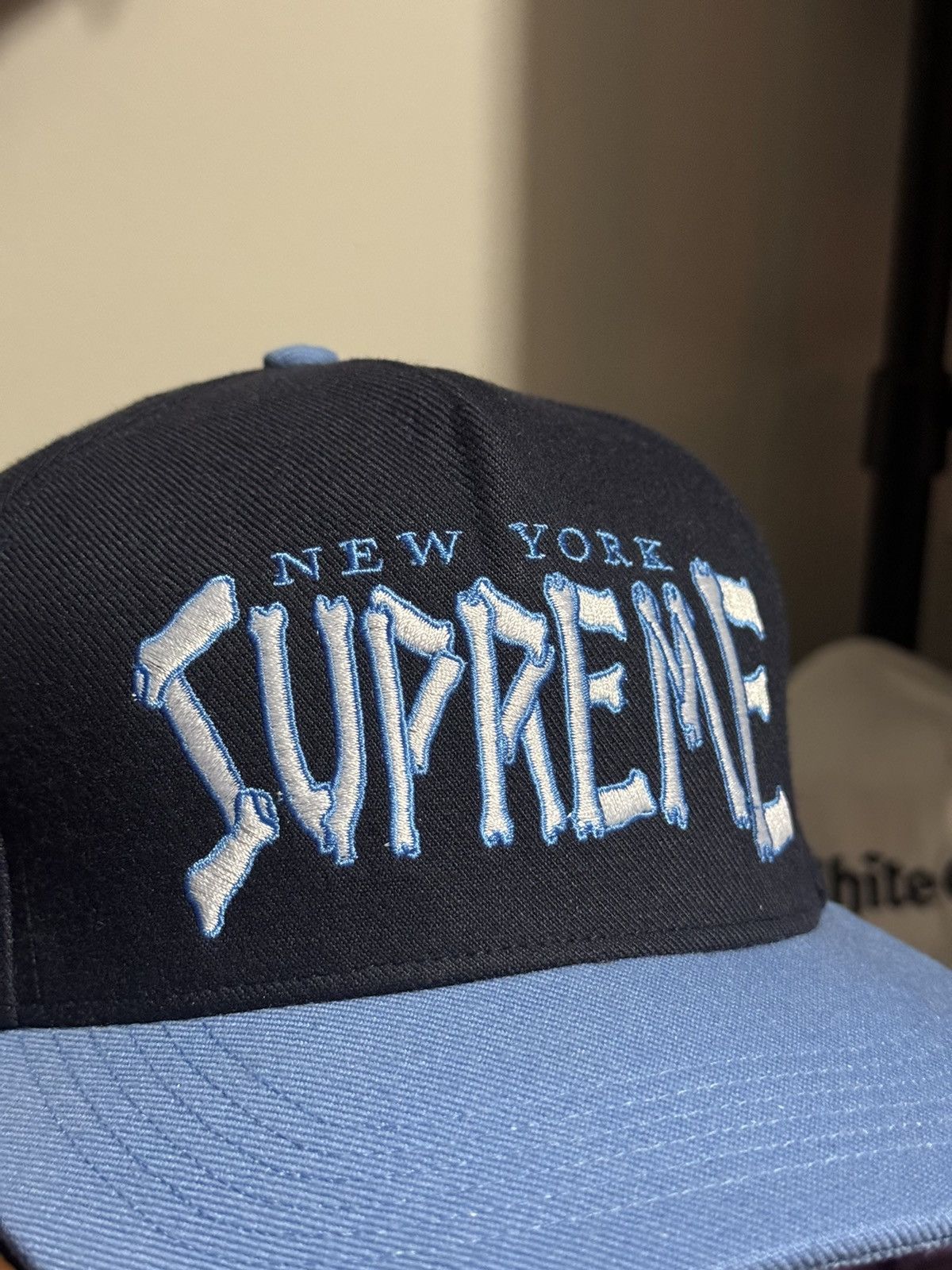 Supreme Supreme Bones Logo 5-Panel Navy Size ONE SIZE - 2 Thumbnail