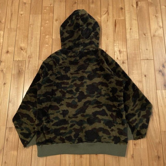 Bape BAPE 1st camo green boa fleece zip hoodie a bathing ape Size US XL / EU 56 / 4 - 3 Thumbnail