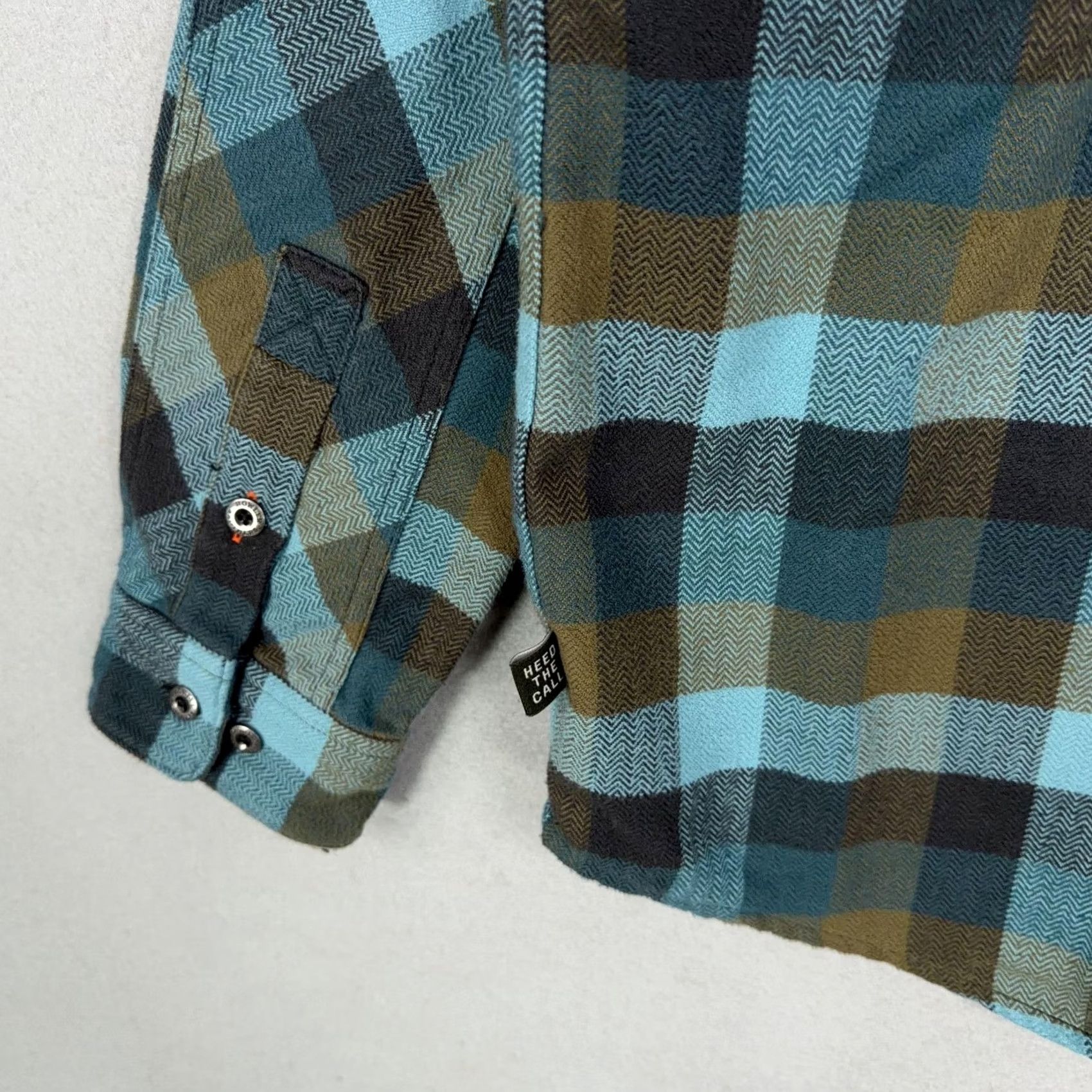 Vintage Howler Bros Mens Medium Blue Green Plaid Flannel Button Front Casual Size US M / EU 48-50 / 2 - 6 Thumbnail