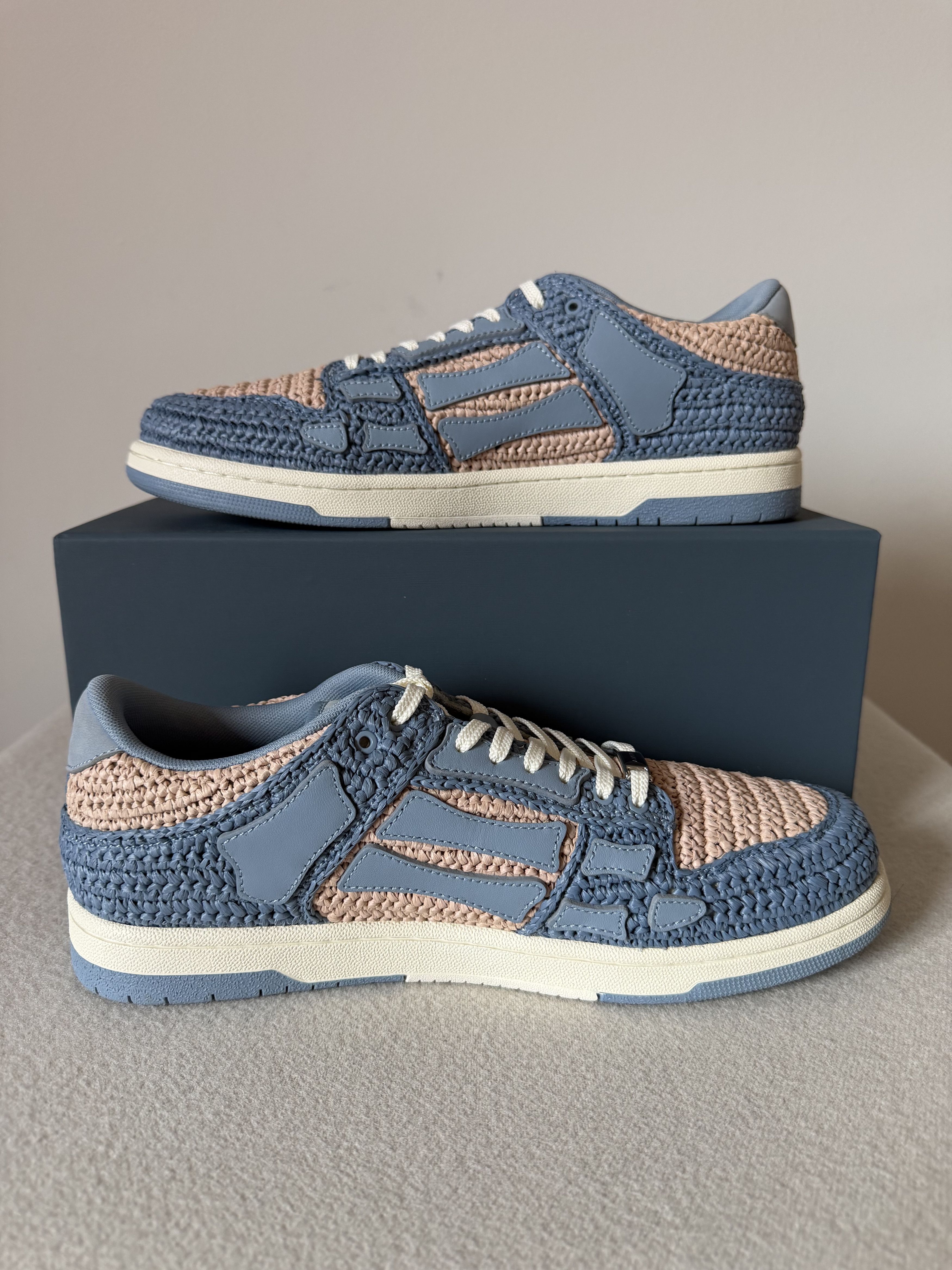 Amiri Amiri Raffia Skel Top Low in Blue Size US 12 / EU 45 - 3 Thumbnail