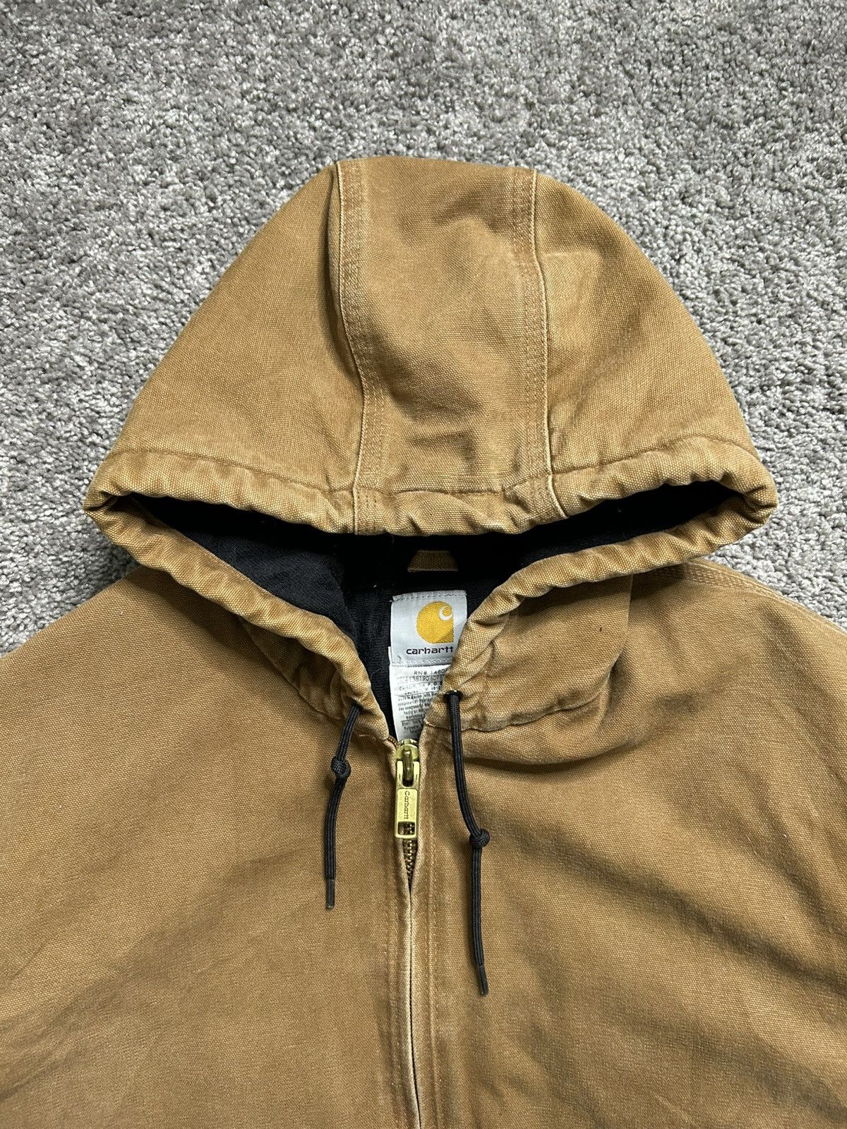 Carhartt Vintage Y2K Carhartt Arctic Jacket Hooded Camel Lined Work Size US L / EU 52-54 / 3 - 2 Thumbnail