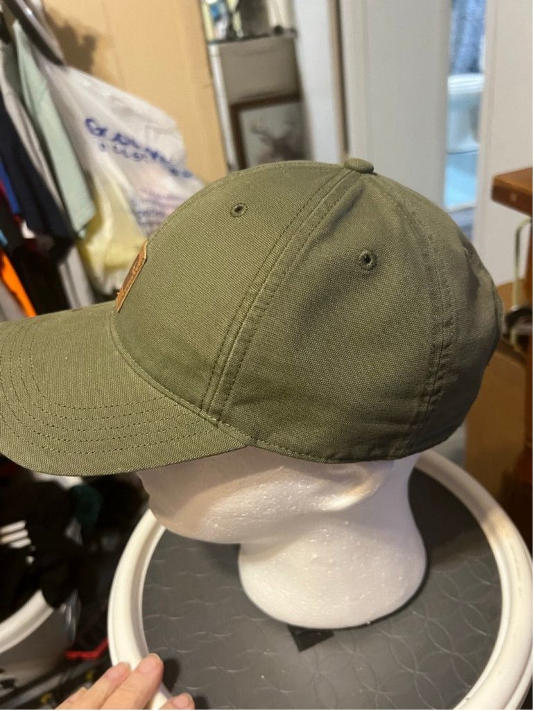 Carhartt Men's Carhartt Olive Green Tan Leather Patch Baseball Cap Size ONE SIZE - 2 Thumbnail