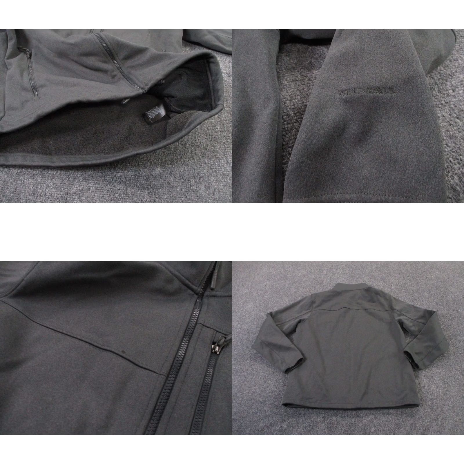 The North Face The North Face Jacket Mens L Windbreaker Softshell Hooded Windwall Fleece Lined Outdoors Hiking Gray Logo Pockets Zipped Pockets Full Zip Regular Size US L / EU 52-54 / 3 - 8 Thumbnail