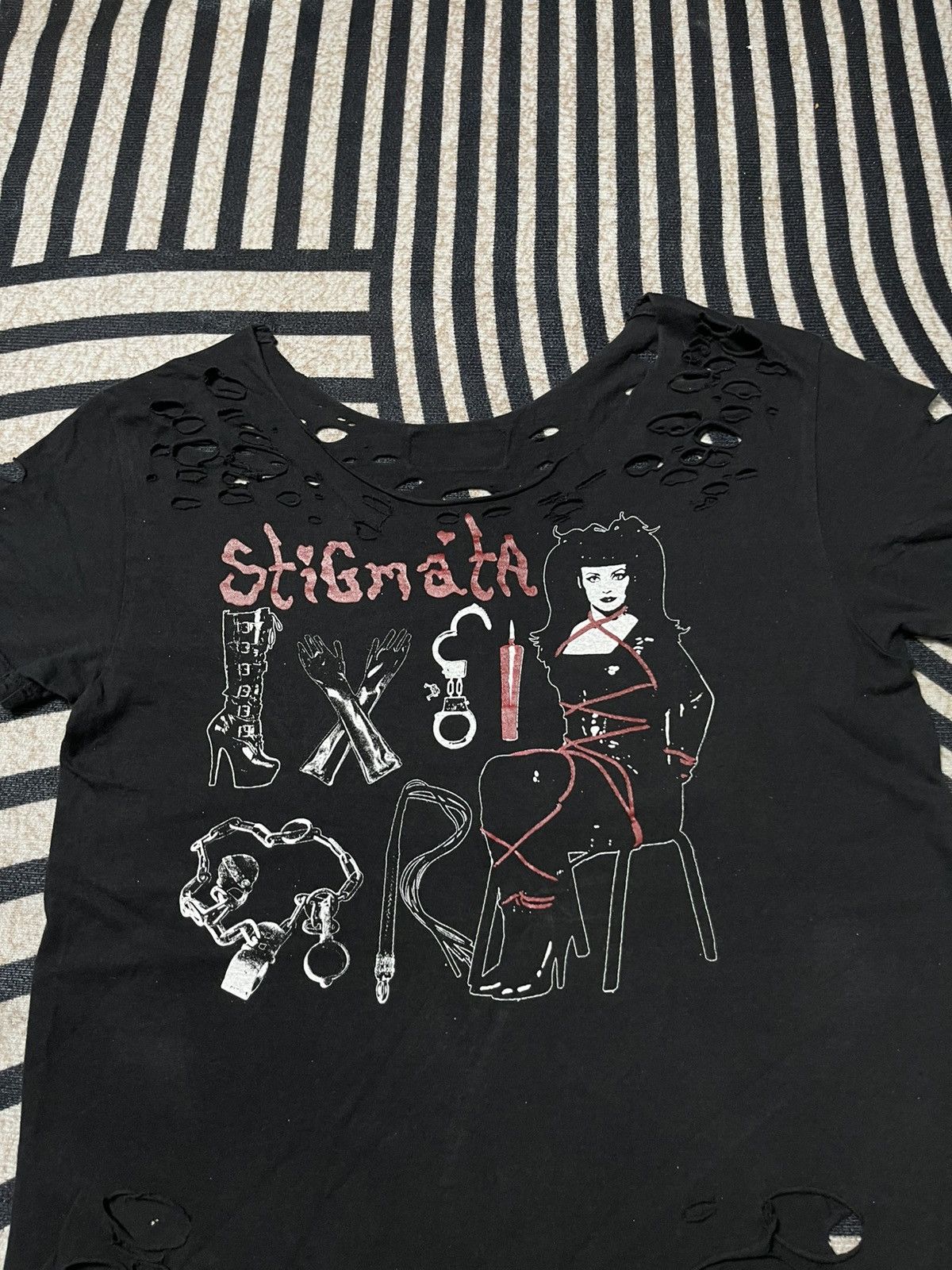 If Six Was Nine 2000s STIGMA BY SEXY DYNAMIC LONDON PUNK STYLE SISTRESSED Size US S / EU 44-46 / 1 - 6 Thumbnail