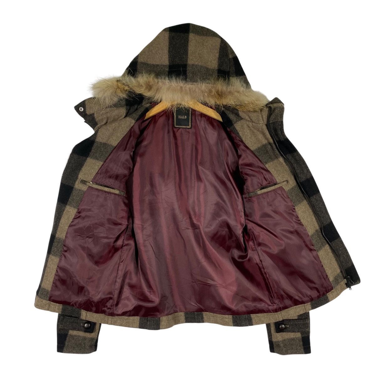 Japanese Brand × Vintage Vintage Halb Faux Fur Hoodie Wool Jacket Button M Size Size US M / EU 48-50 / 2 - 6 Thumbnail