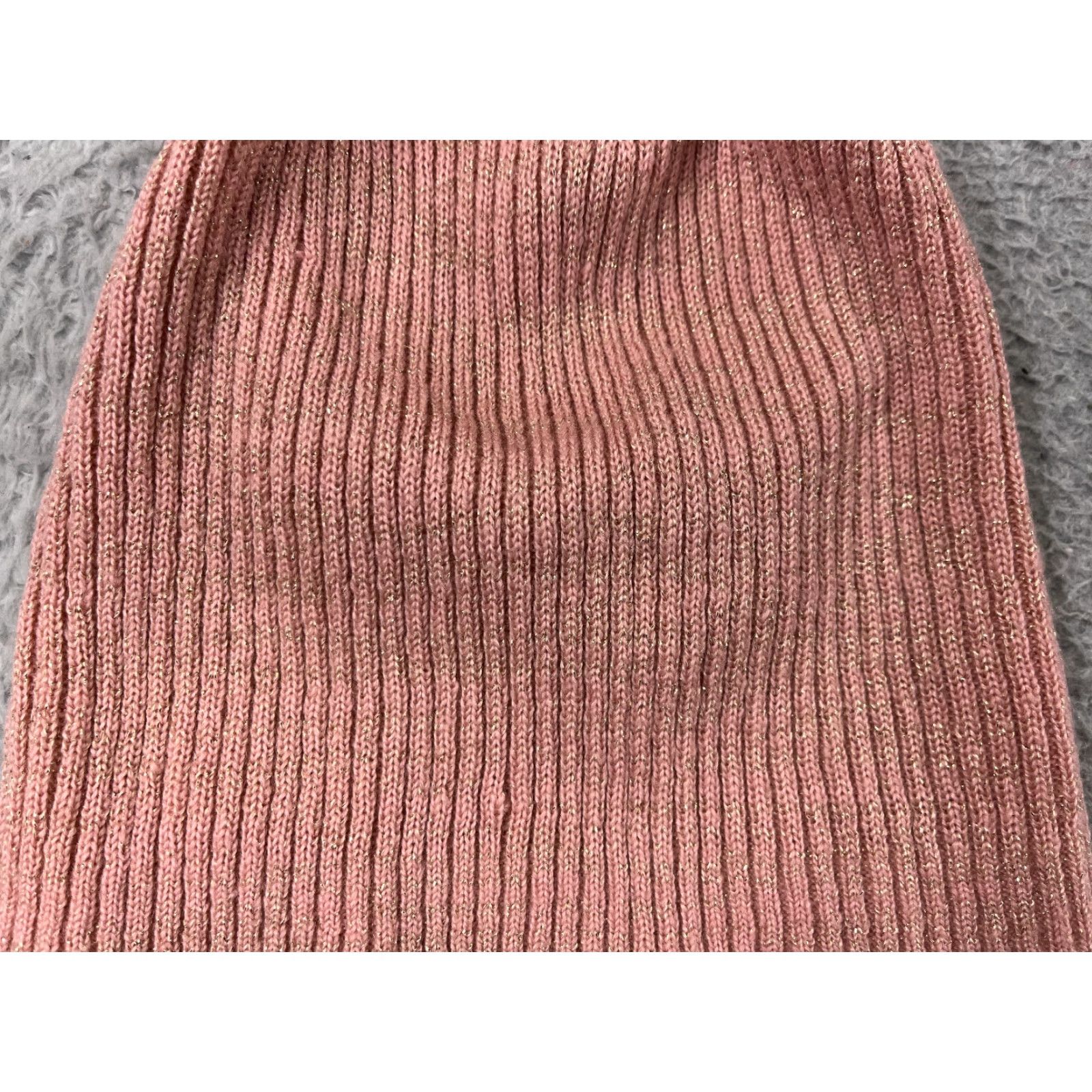Vintage Wild Fable Beanie Toque Womens One Size Pink Sparkly Knit Polyester Blend Ski Hat Beanie Womens Size ONE SIZE - 3 Thumbnail