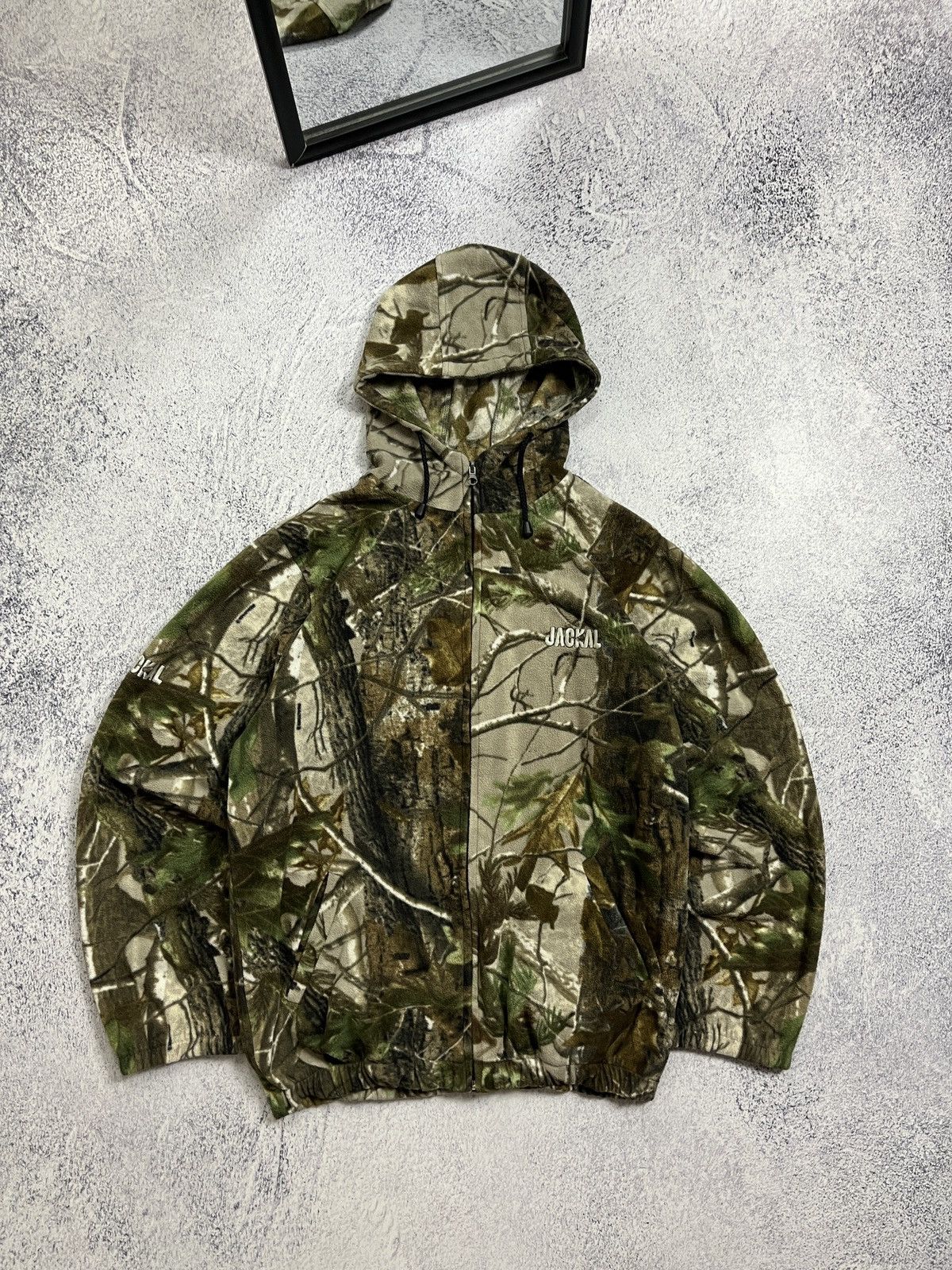 Japanese Brand × Realtree Crazy Vintage Y2K Realtree Zip Up Fleece Baggy Hoodie Rare Size US L / EU 52-54 / 3 - 1 Thumbnail