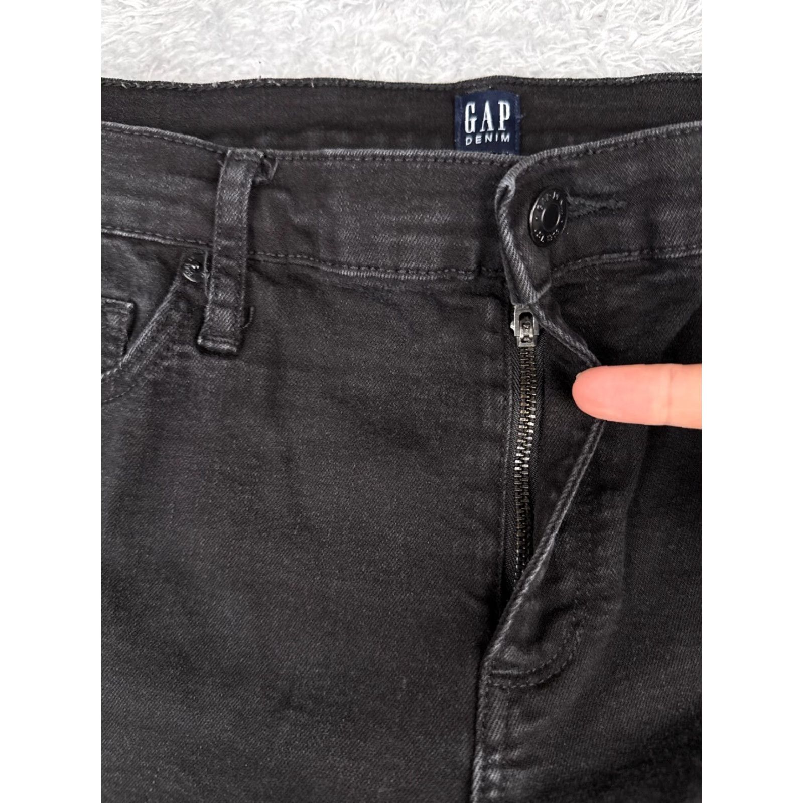Gap VINTAGE Gap Womens Jeans Bootcut 32x25 Black Denim Mid Rise Cotton Spandex Classic 90s Girls Size 24" / US 00 / IT 34 - 5 Thumbnail