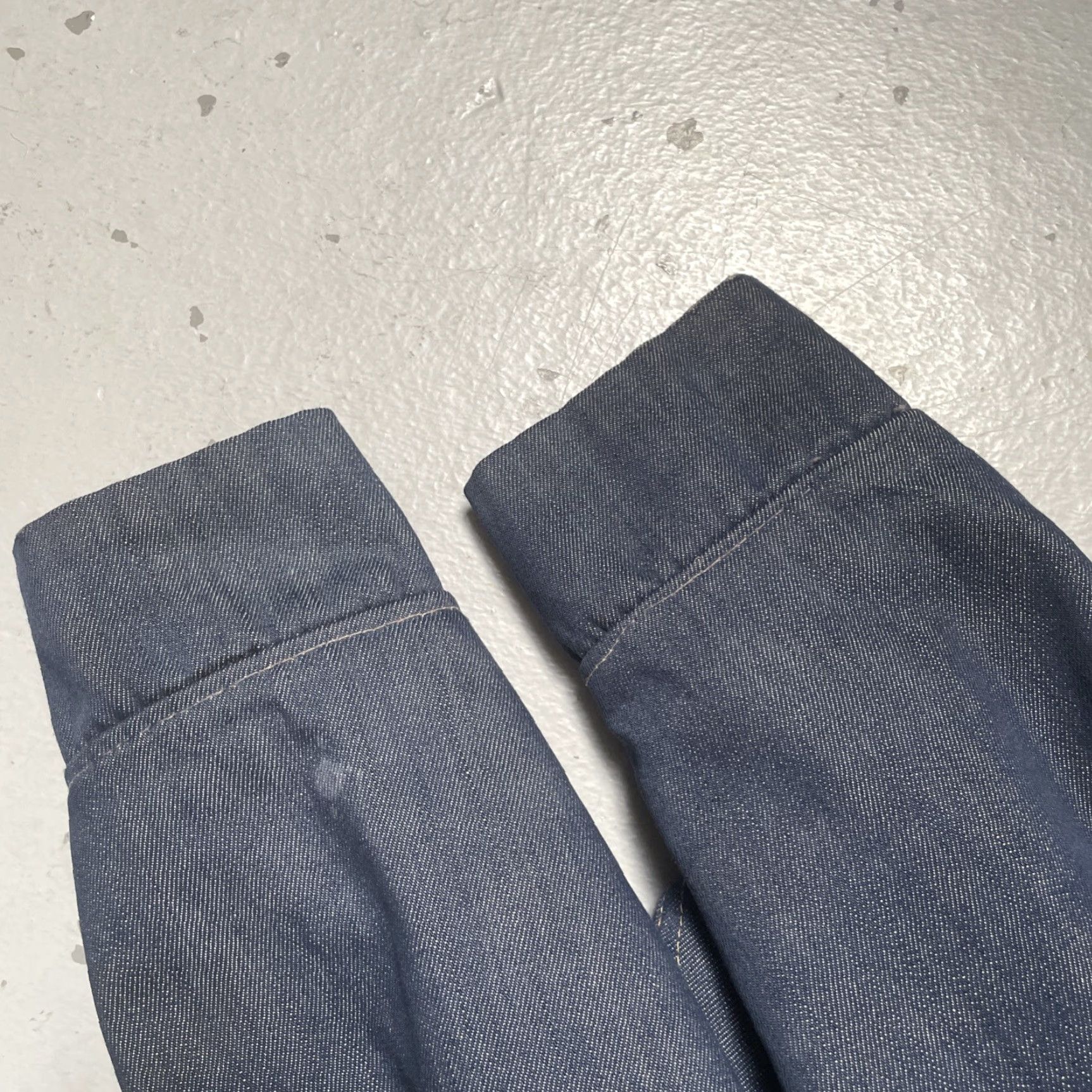 Vintage VINTAGE Montgomery Ward Denim Jacket Trucker Full Zip 42 Blue Cotton Denim Workwear 60s 70s Mens Womens Unisex Adults - 42 Size US XS / EU 42 / 0 - 3 Thumbnail