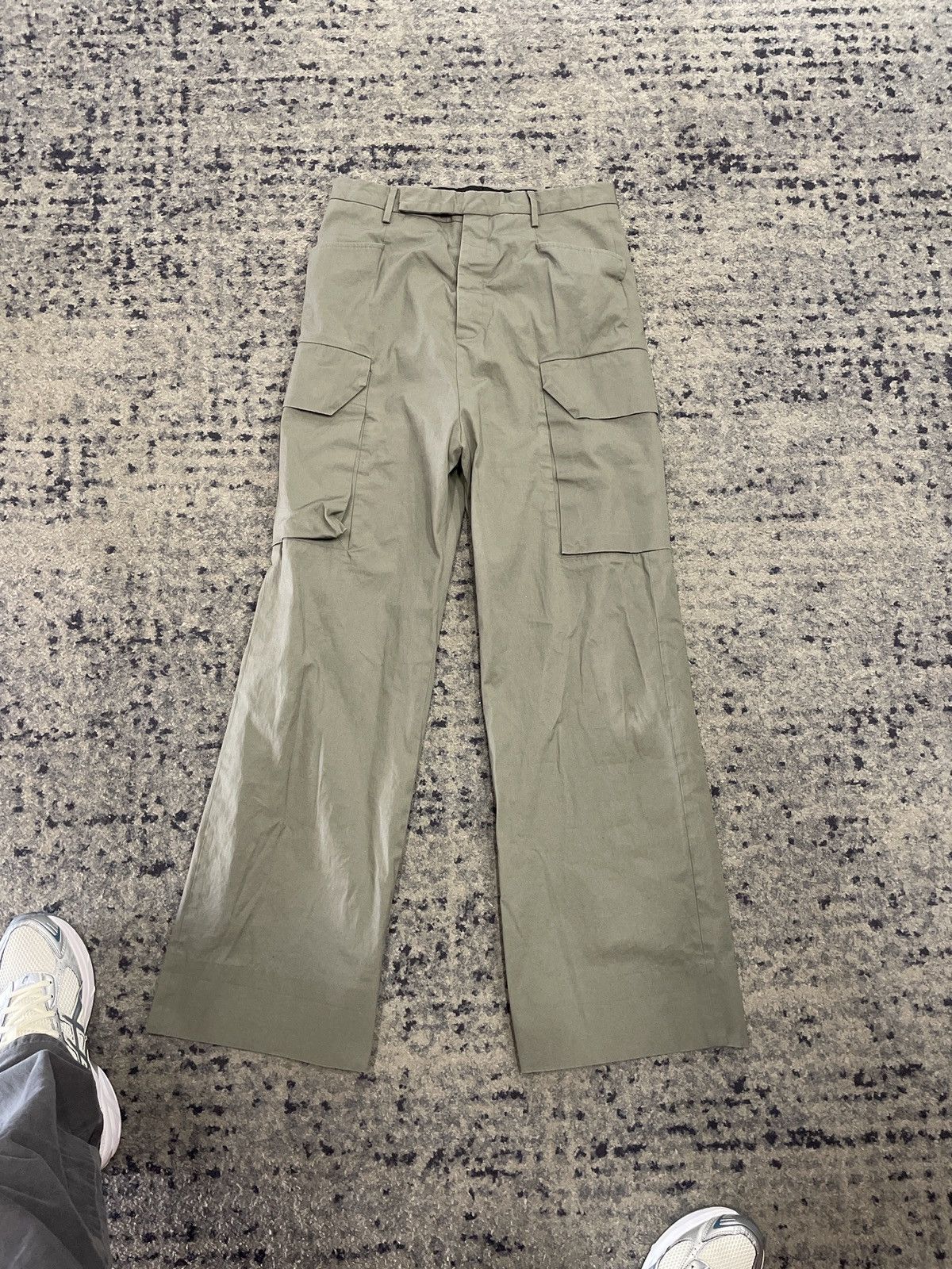 image of Rick Owens Cargo Trousers Green, Men's (Size 32)
