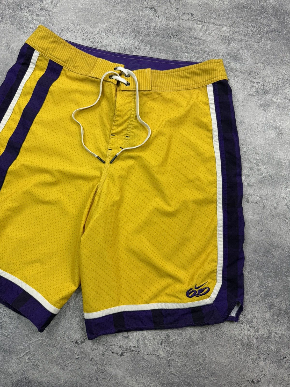Nike Vintage Y2K Nike 6.0 Swoosh Shorts Yellow Drill Streetwear Size US 34 / EU 50 - 5 Thumbnail