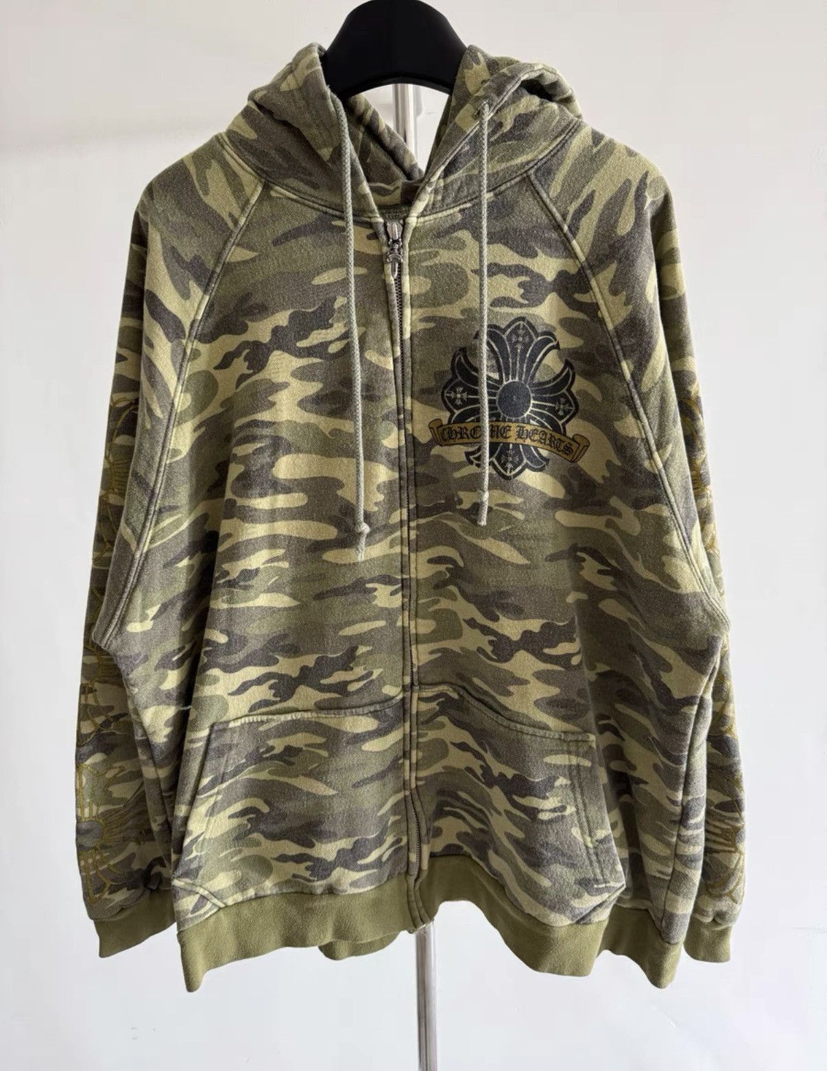 Chrome Hearts Chrome Hearts Camouflage Waffle Knit Zip Hoodie Size US L / EU 52-54 / 3 - 1 Thumbnail