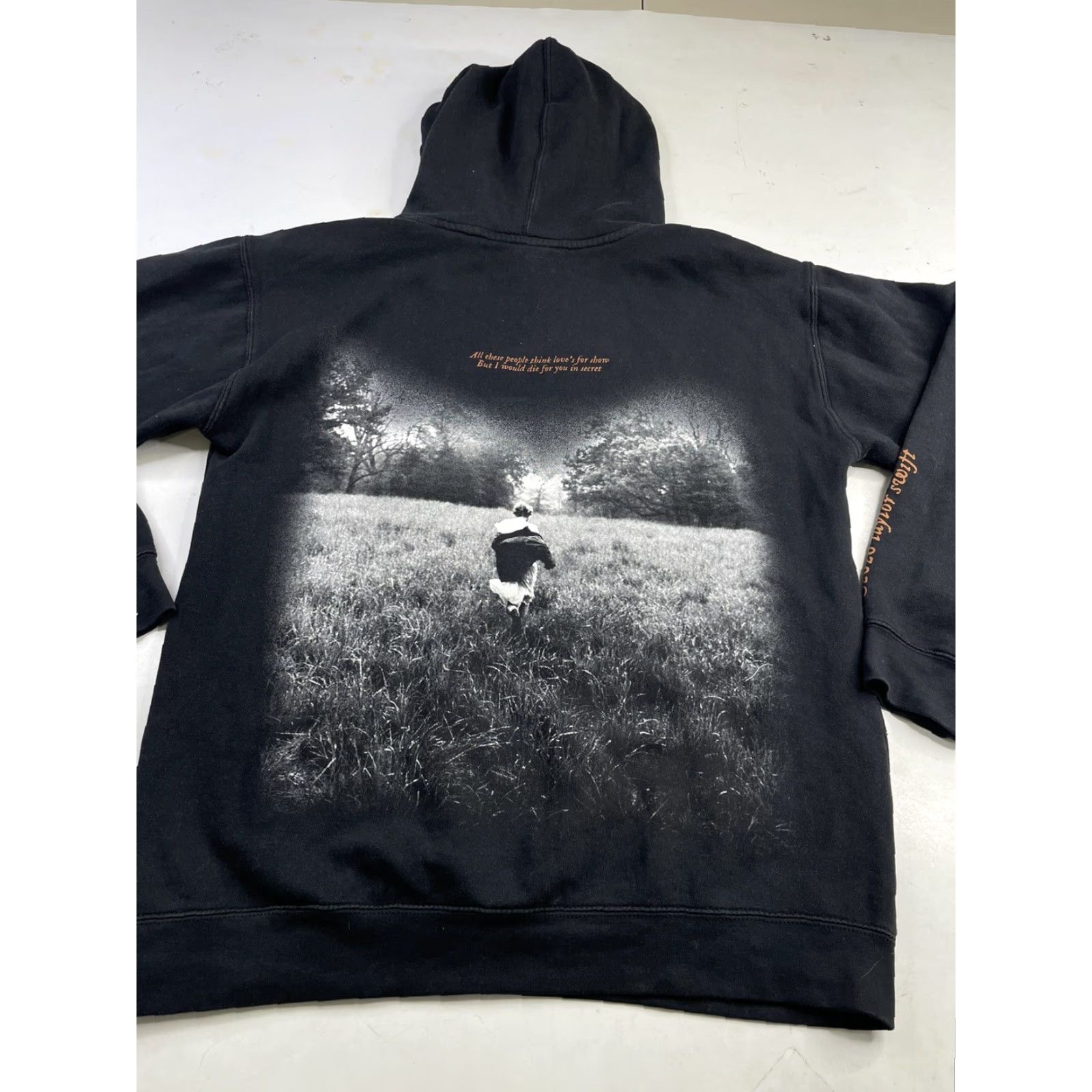 Vintage Taylor Swift Hoodie Sweatshirt I Would Die For You In Secret 2020 Folklore Album Women S Black Cotton Blend Activewear Hoodie S Size S / US 4 / IT 40 - 4 Thumbnail