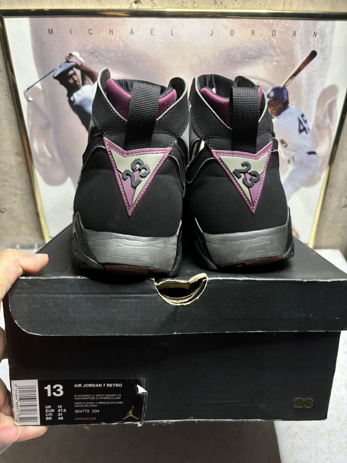 Jordan Brand Air Jordan 7 Retro 2015 Bordeaux 2015 Size US 13 / EU 46 - 7 Thumbnail