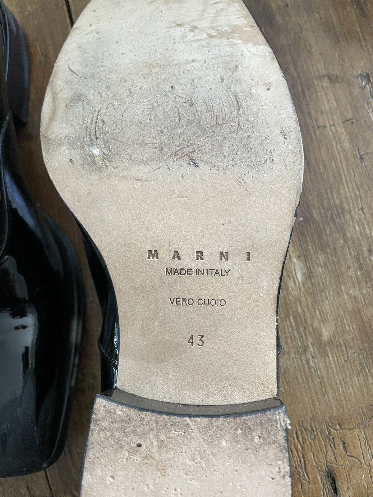 Marni Marni Patent Leather Distressed Derbys Size US 9.5 / EU 42-43 - 4 Thumbnail