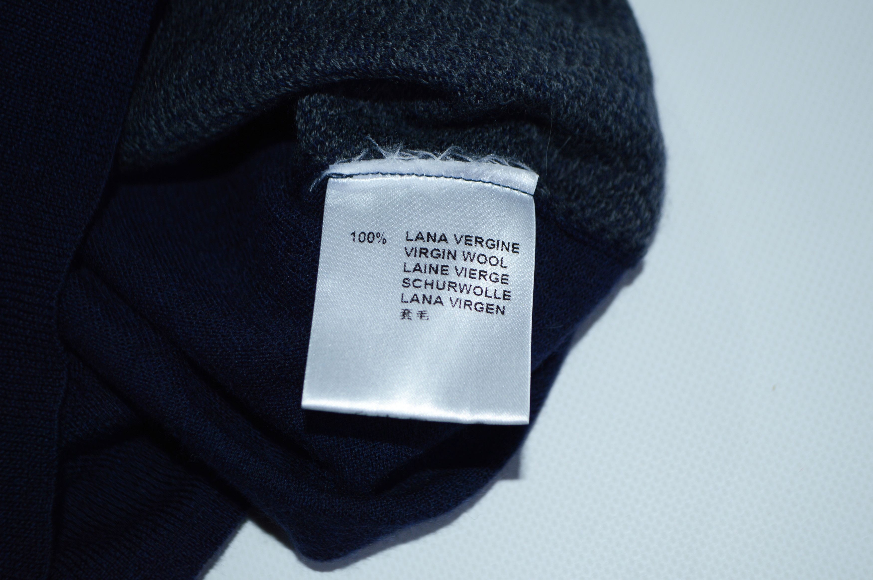 Corneliani Corneliani Herringbone Blue Wool V-Neck Jumper Sweater Size US XL / EU 56 / 4 - 7 Thumbnail