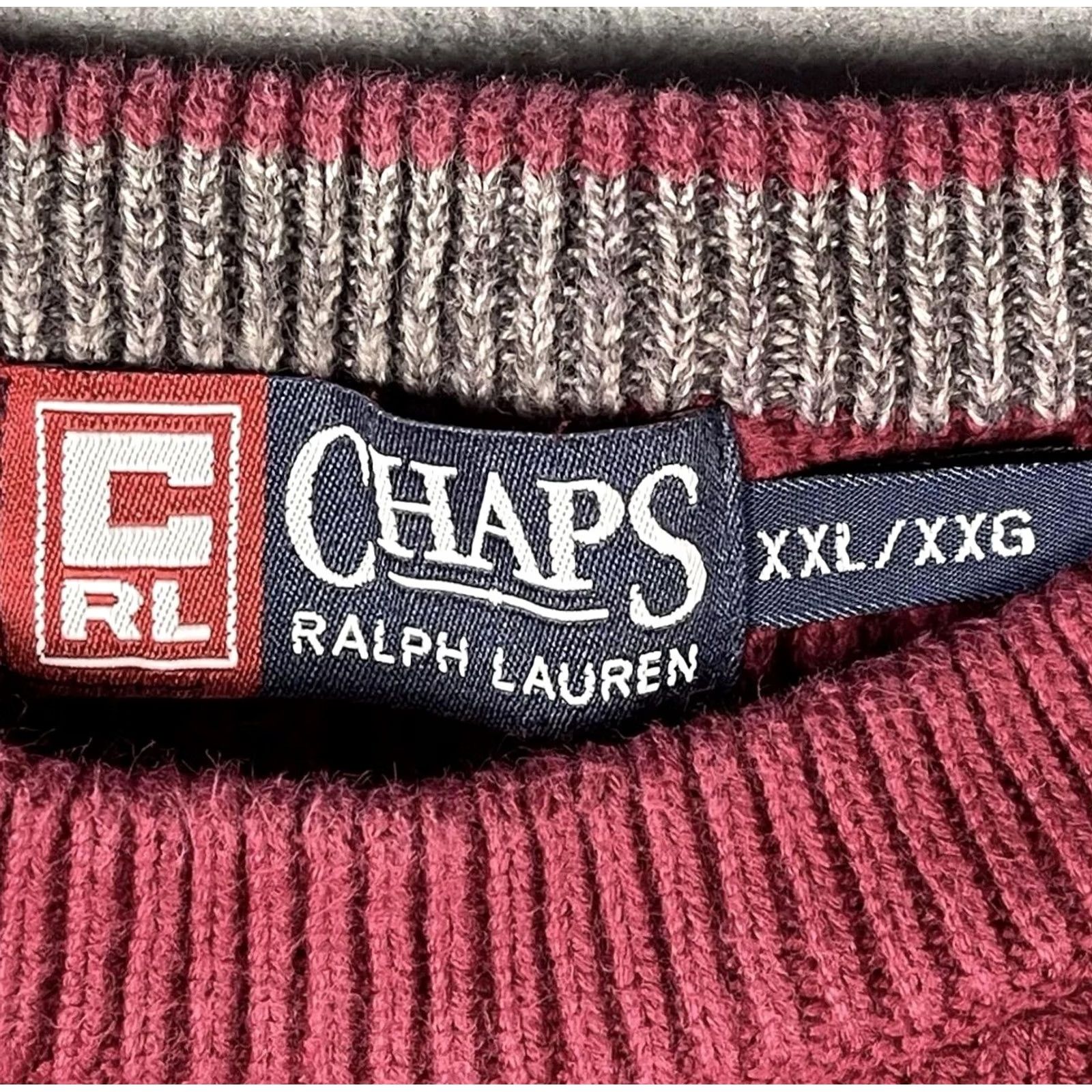 Ralph Lauren Chaps Ralph Lauren Sweater Mens 2XL Red Cable Knit Crewneck Pullover Classic Size US XXL / EU 58 / 5 - 3 Thumbnail