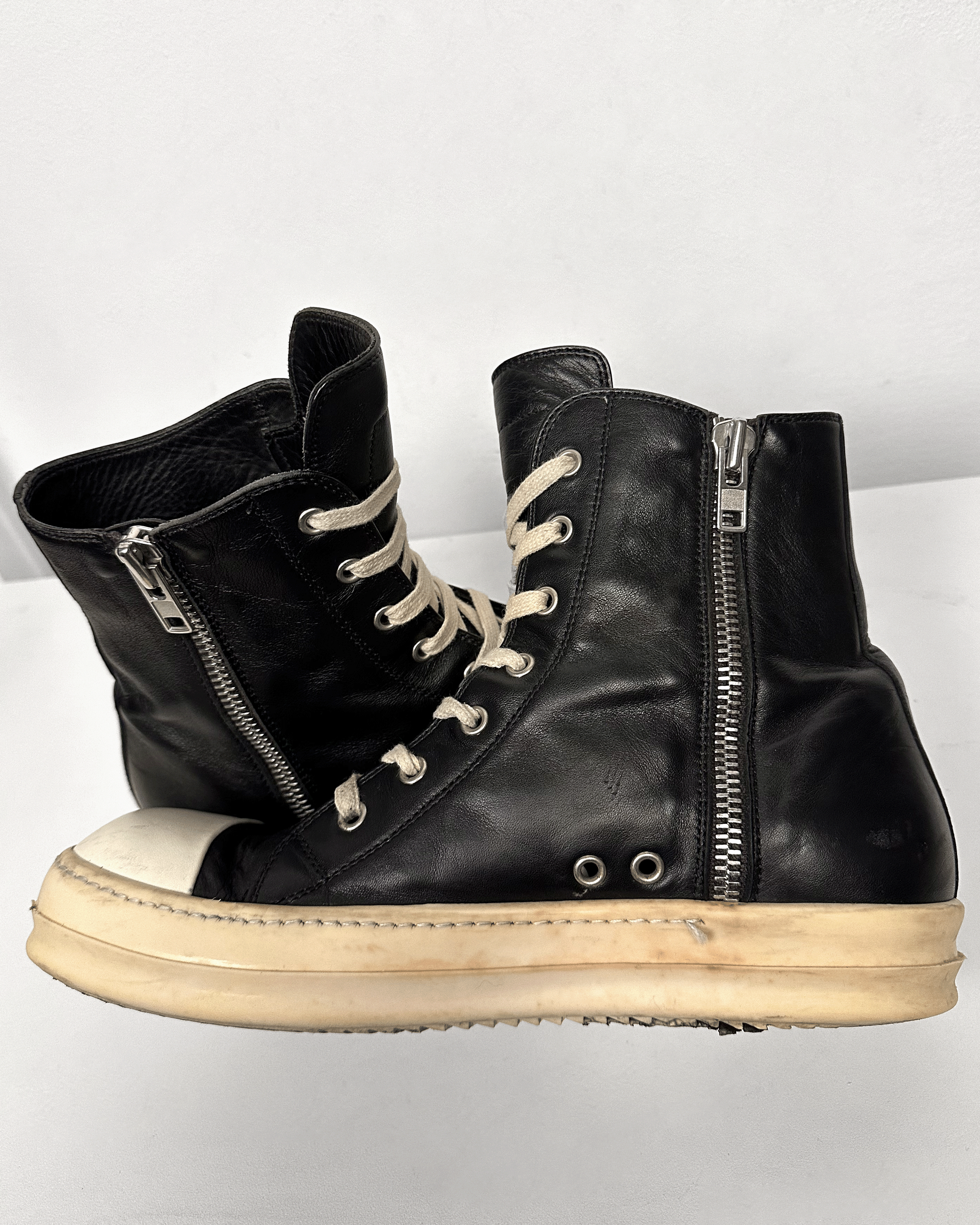 Rick Owens Rick Owens Leather High Ramones Size US 9 / EU 42 - 7 Thumbnail