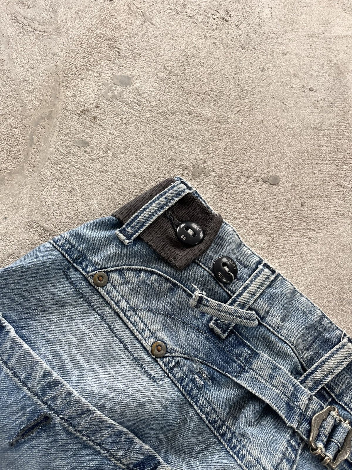 G-Star Vintage GStar Raw Moto Double Knee Faded Denim Jeans Y2K Size US 31 - 22 Thumbnail