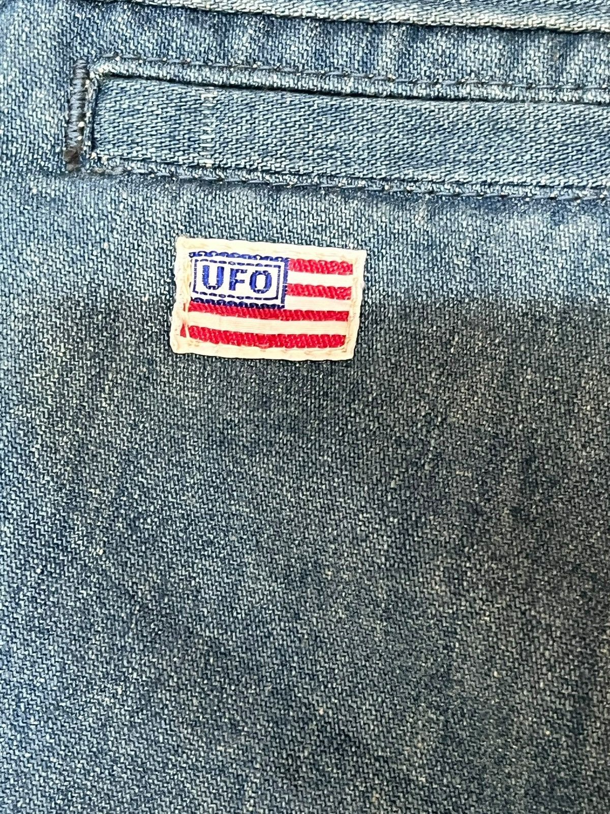 4GSELLER Vintage UFO Massive Flare Bell Bottom Denim Size US 27 - 7 Thumbnail