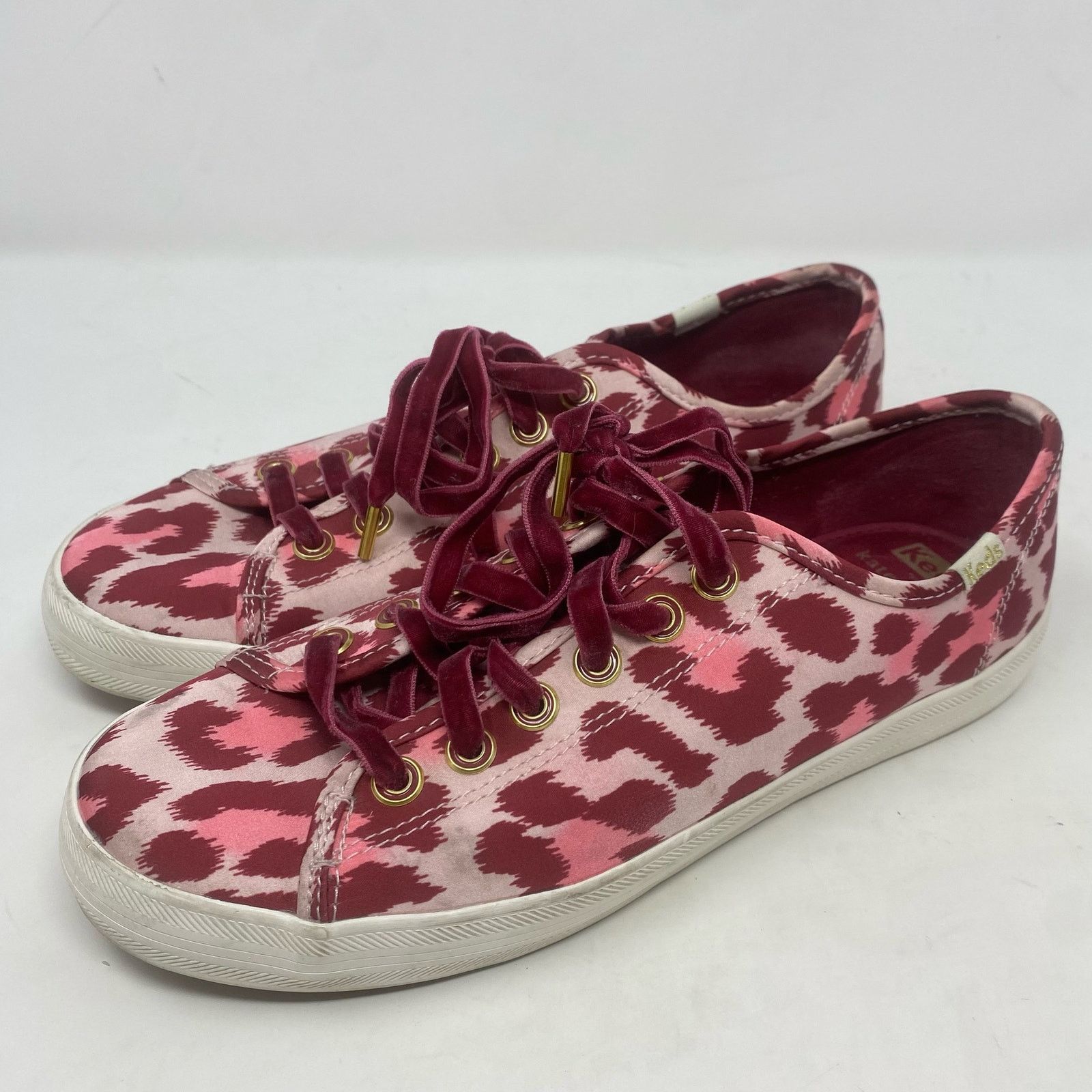 Kate Spade Kate Spade x Keds Kickstart Pink/Burgundy Leopard Satin 8.5 Size US 8.5 / IT 38.5 - 1 Thumbnail