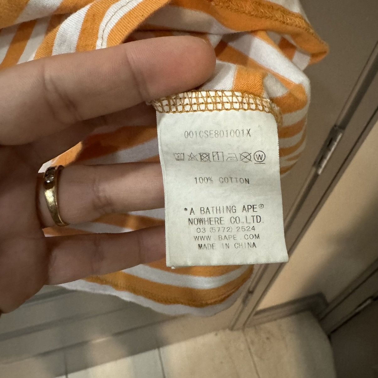 Bape NYC Logo Striped Tee Size US M / EU 48-50 / 2 - 4 Thumbnail