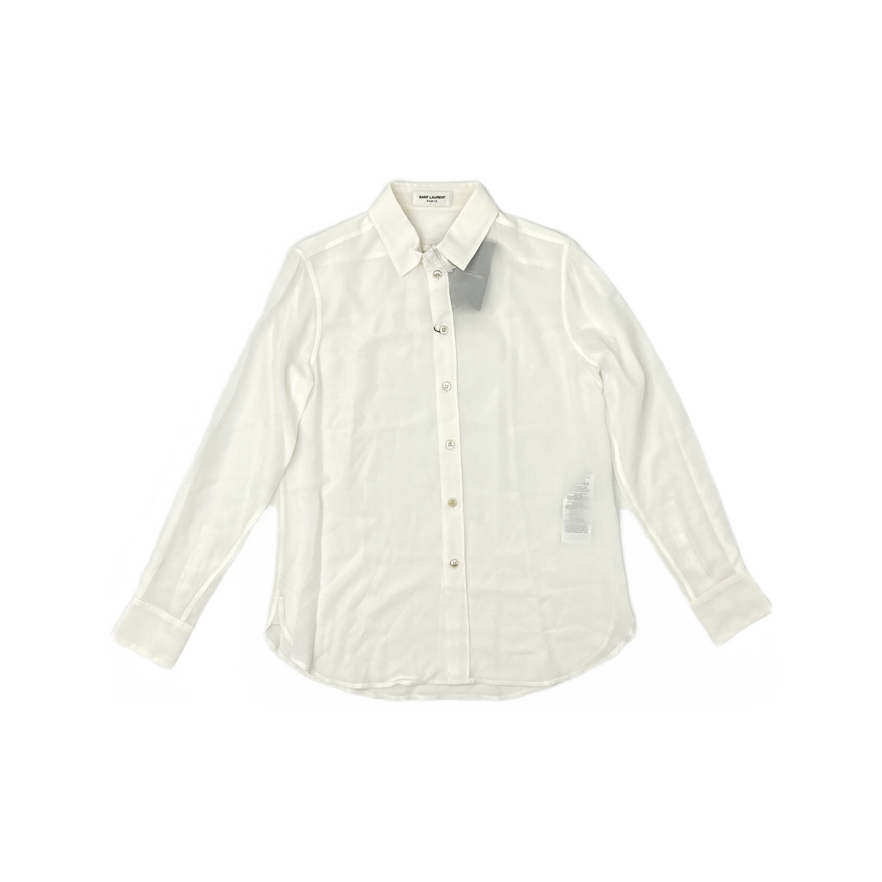 Saint Laurent Paris Saint Laurent White Button Up Shirt Size S Size US S / EU 44-46 / 1 - 1 Thumbnail