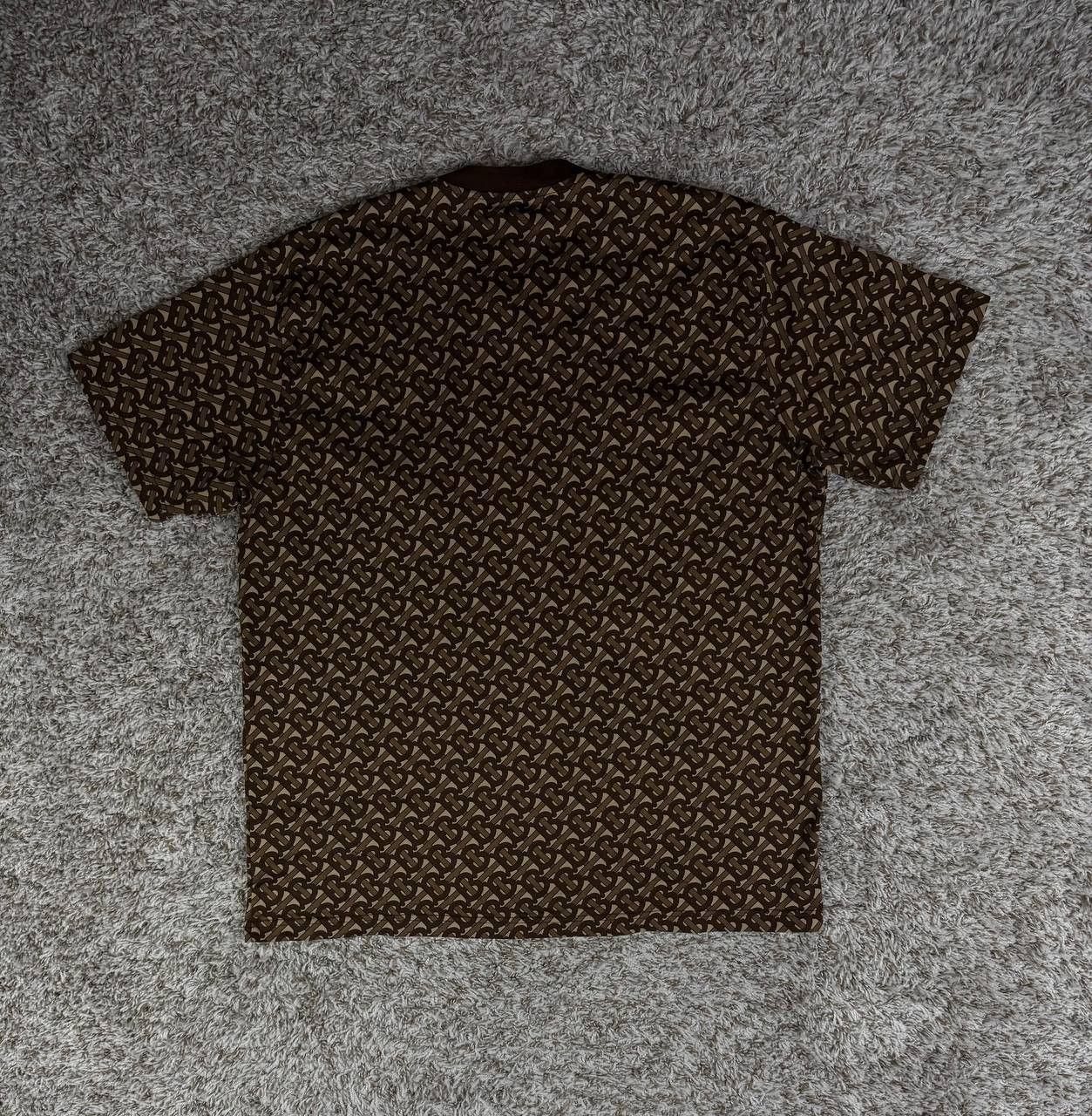 Burberry Burberry Stripe Monogram Short Sleeve Brown T-Shirt Size US M / EU 48-50 / 2 - 12 Thumbnail