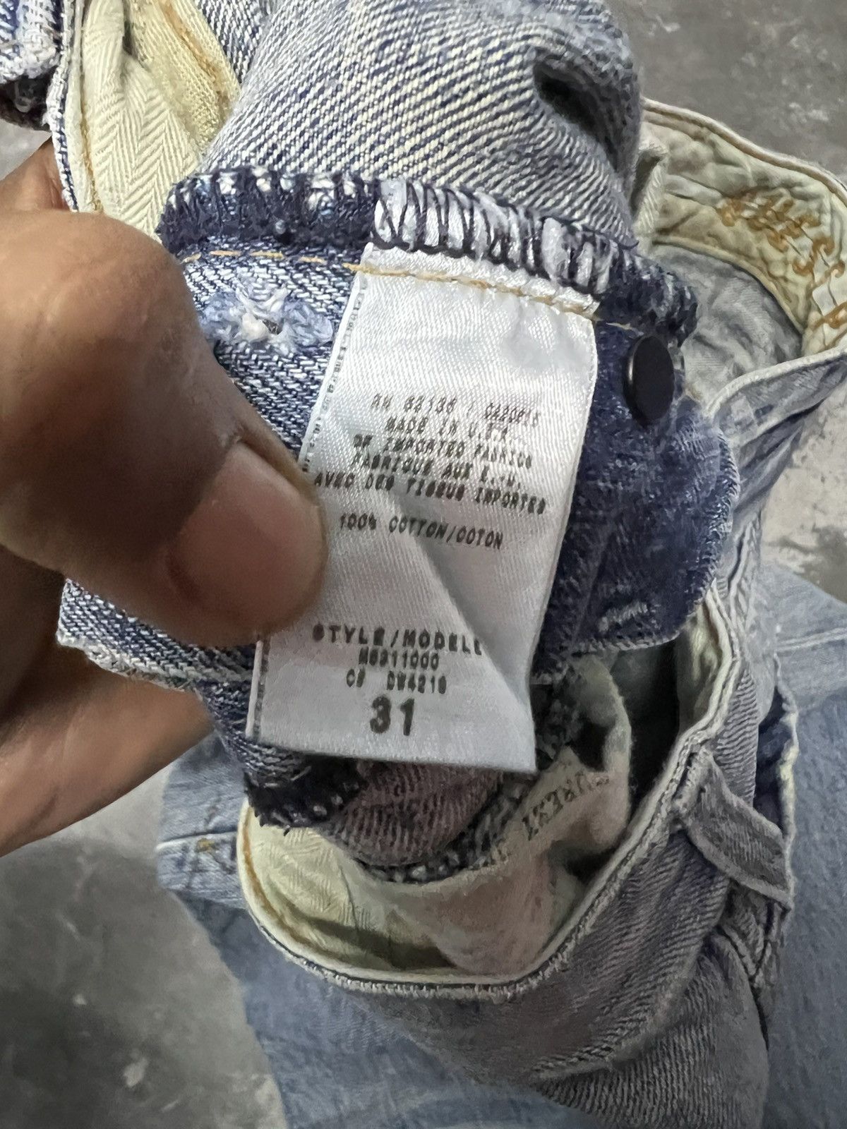 Japanese Brand × Jean FLARED‼️THRASHED DISTRESSED DENIM PANT Size US 30 / EU 46 - 8 Thumbnail