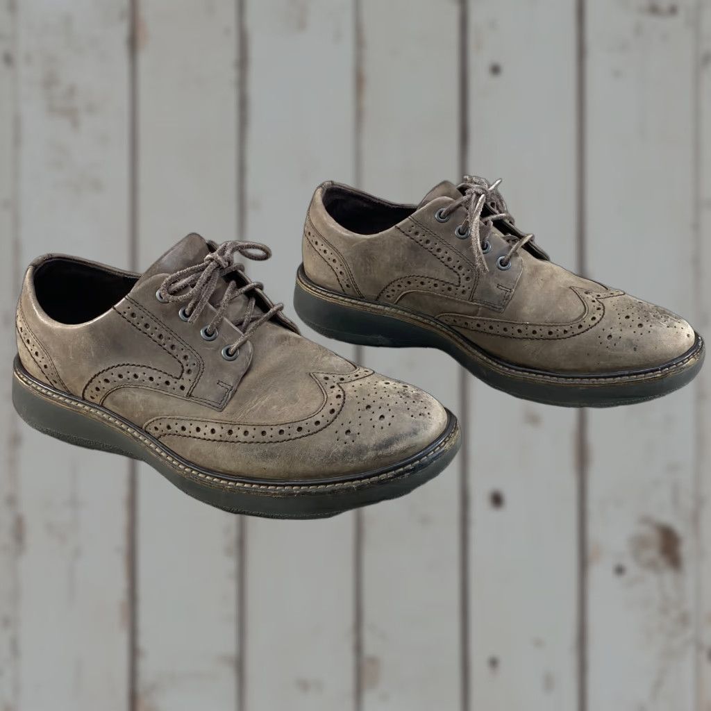 Ecco Ecco Wingtip Mens 8 EU Size 42 Coffee Brown Leather Dress Casual Oxford Lace Up Mens Shoe Brown Leather Wingtip Oxford Dress Shoe 42 EU Ecco Size US 9 / EU 42 - 1 Thumbnail
