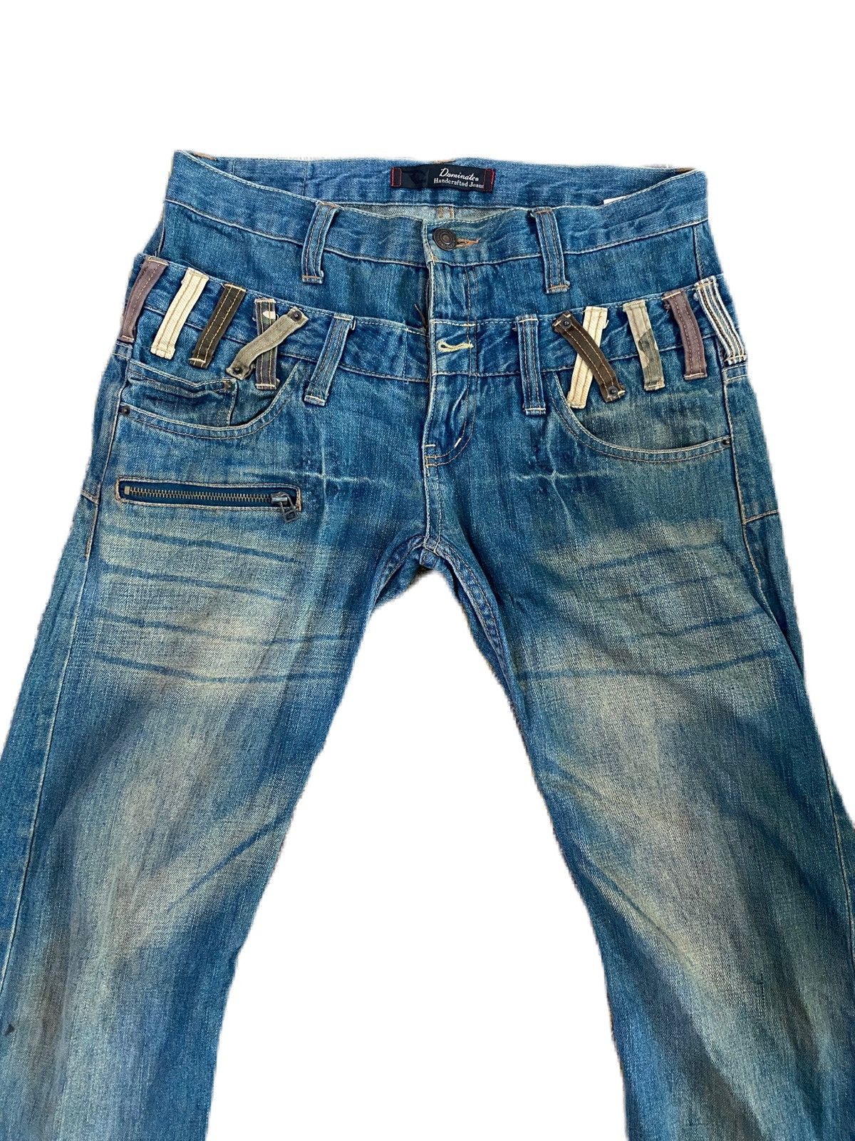 Japanese Brand DOMINATE HANDCRAFTED JEANS DOUBLE WAIST DESIGN RARE Size US 33 - 4 Thumbnail