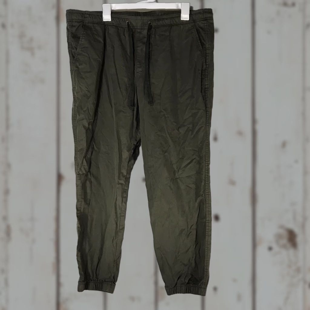 Gap Gap Olive Green Twill Drawstring Joggers Size XL Men’s Casual Comfort Size US 36 / EU 52 - 1 Thumbnail