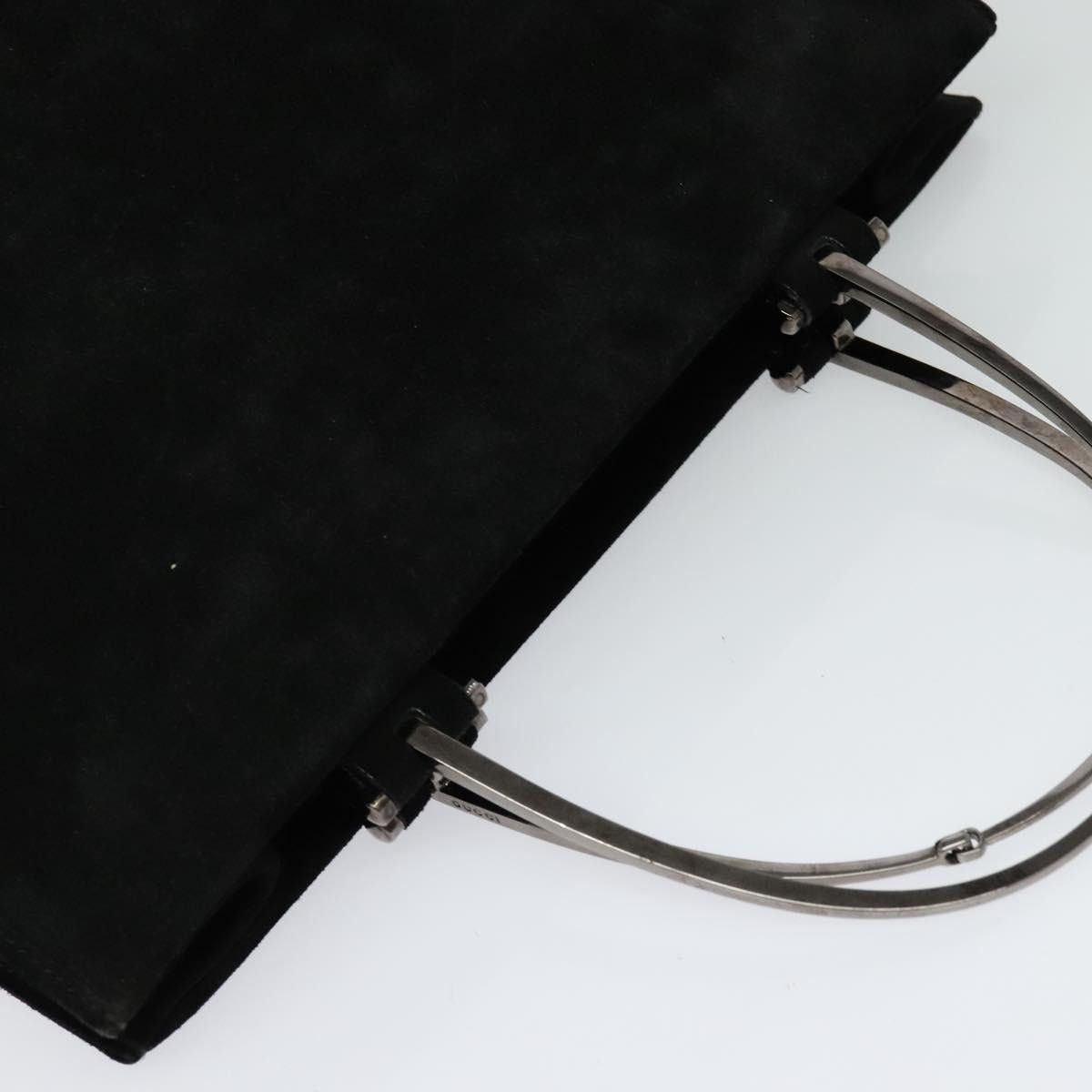 Gucci GUCCI Hand Bag Suede Black Silver 002 002 Size ONE SIZE - 6 Thumbnail